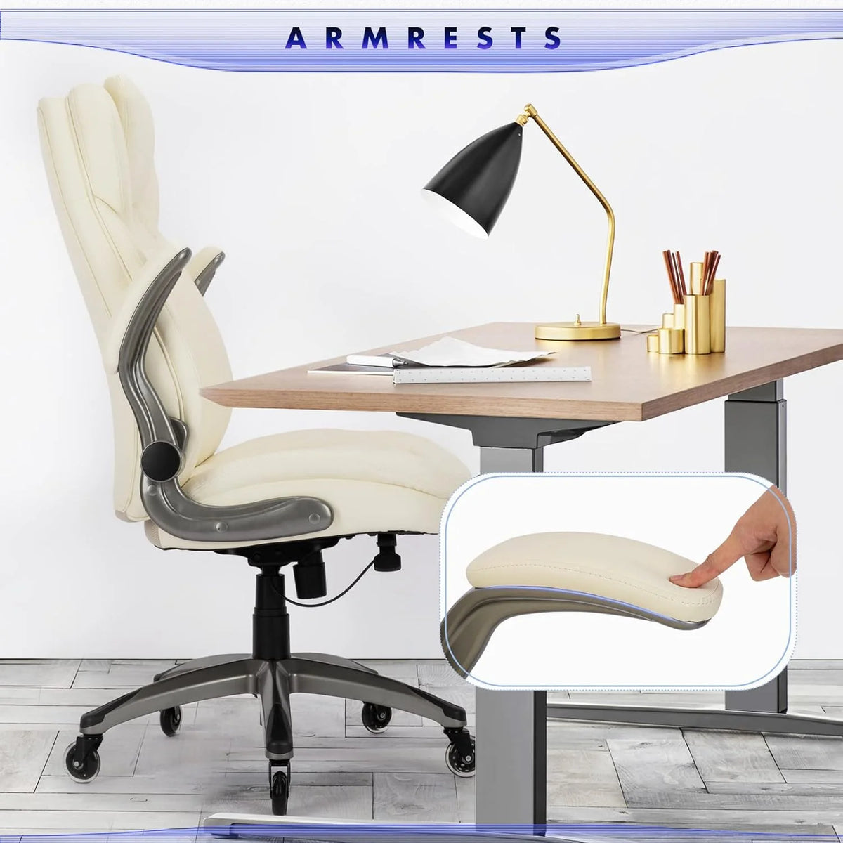 Executive Office Chair Computer Desk Chair Swivel Home Office Chair Upgraded Casters
