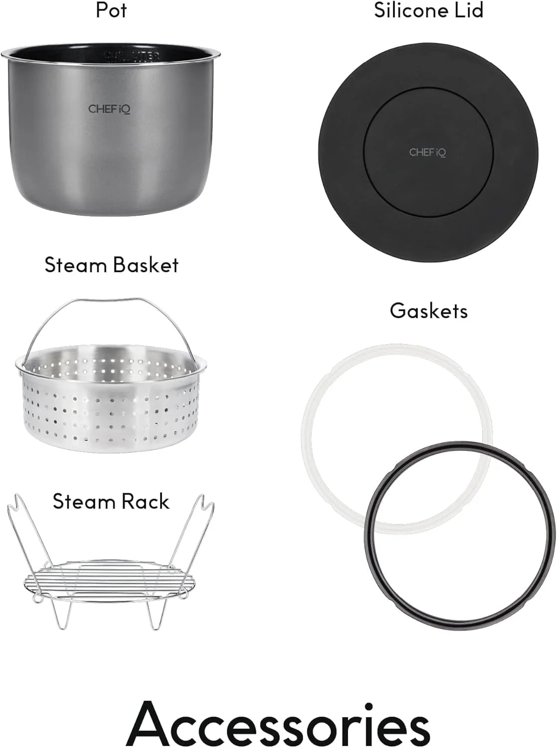 CHEF iQ Smart Pressure Cooker with WiFi and Built-in Scale - Easy-to-use 10-in-1 Multi-Cooker Rice Cooker, Slow Cooker, Instant Meal for Foodies