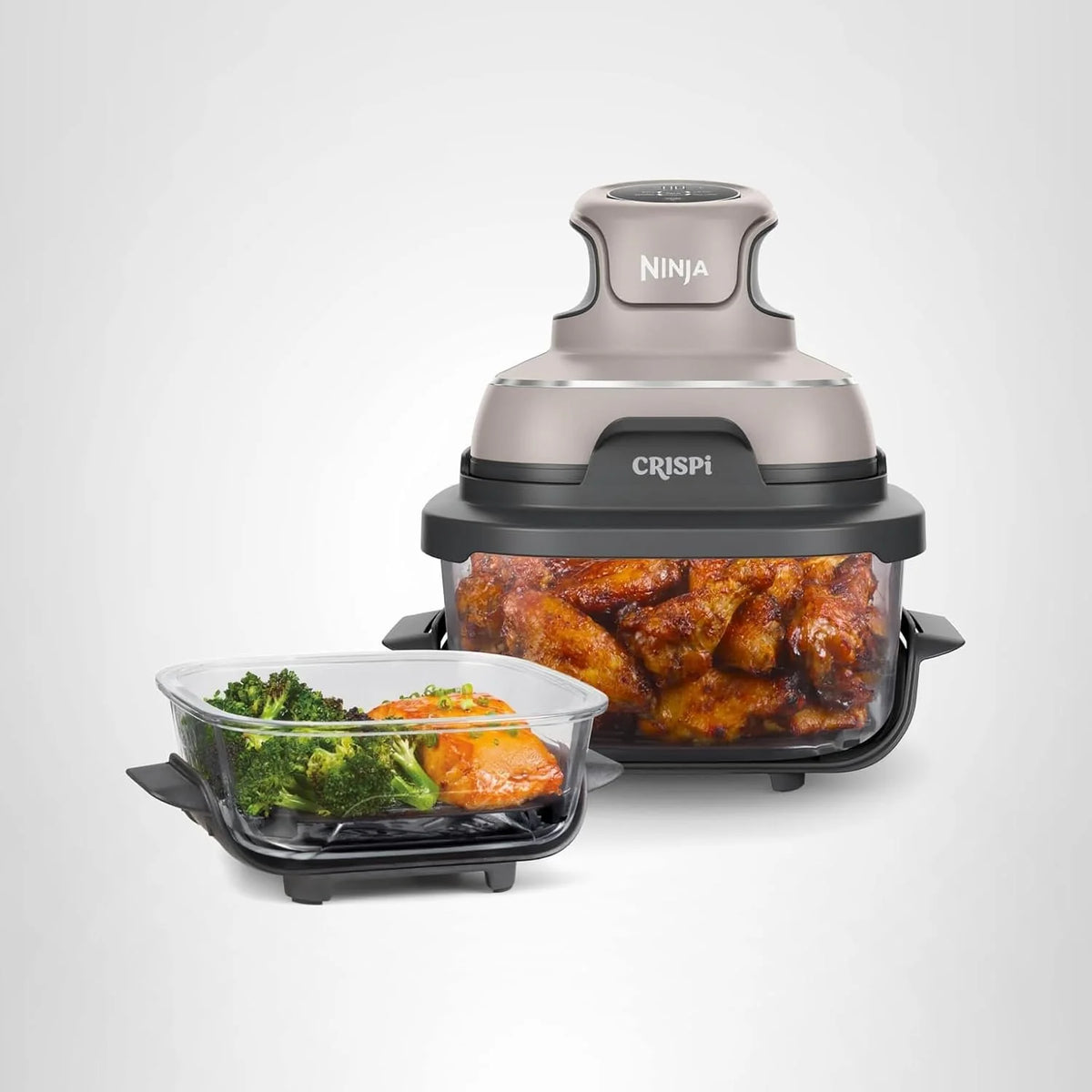 Ninja Crispi 4-in-1 Glass Air Fryer 4QT Glass Containers Microwave,Freezer,Dishwasher Safe