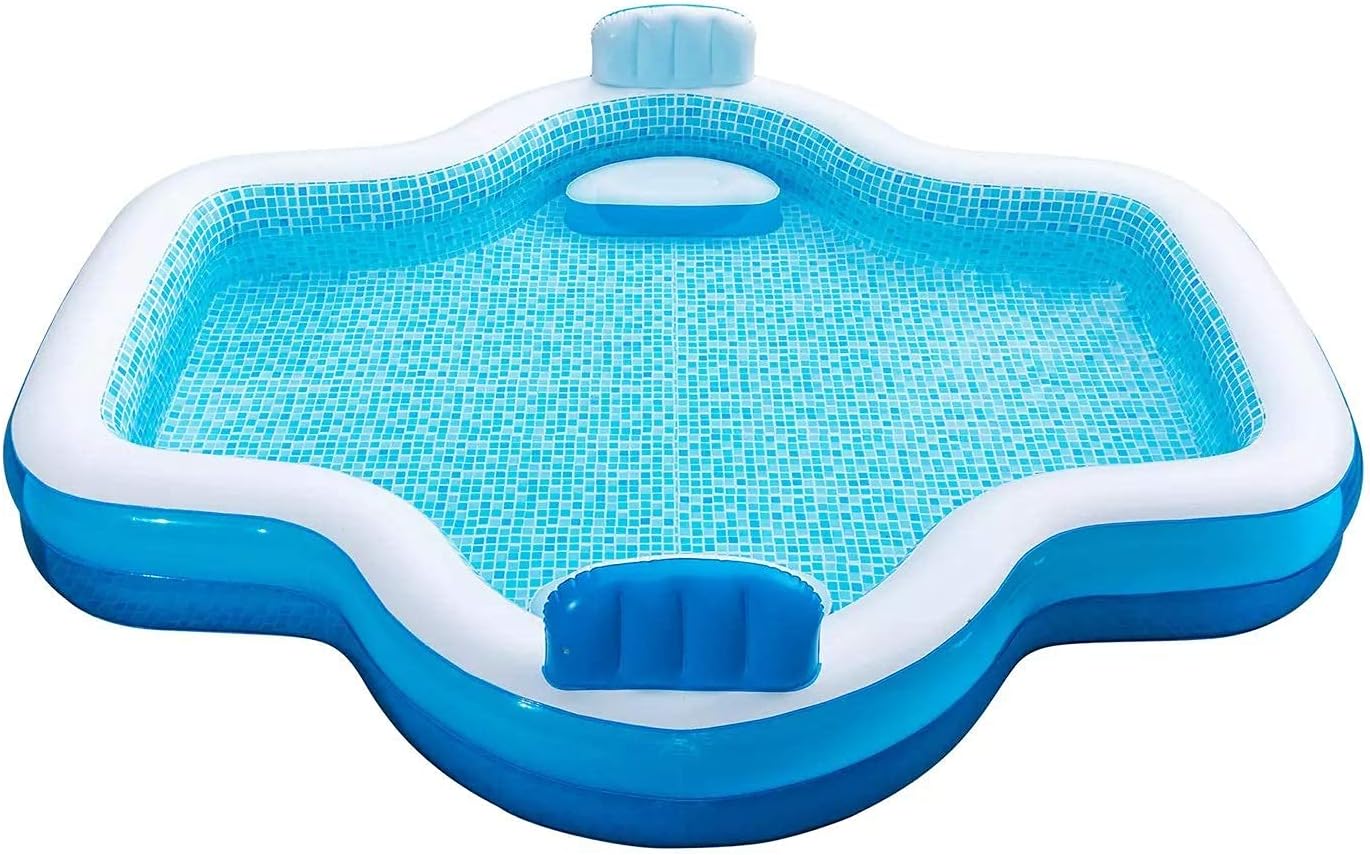 Member's Mark Elegant Family Pool 10 Feet Long 2 Inflatable Seats with Backrests