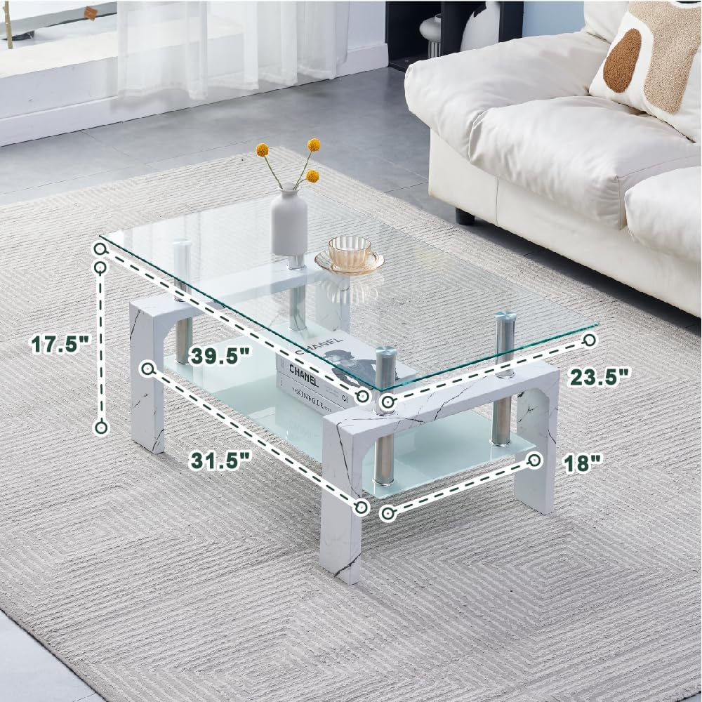 Living Room Rectangle Coffee Table Tea Table Suitable for Waiting Room Modern Side Coffee Table