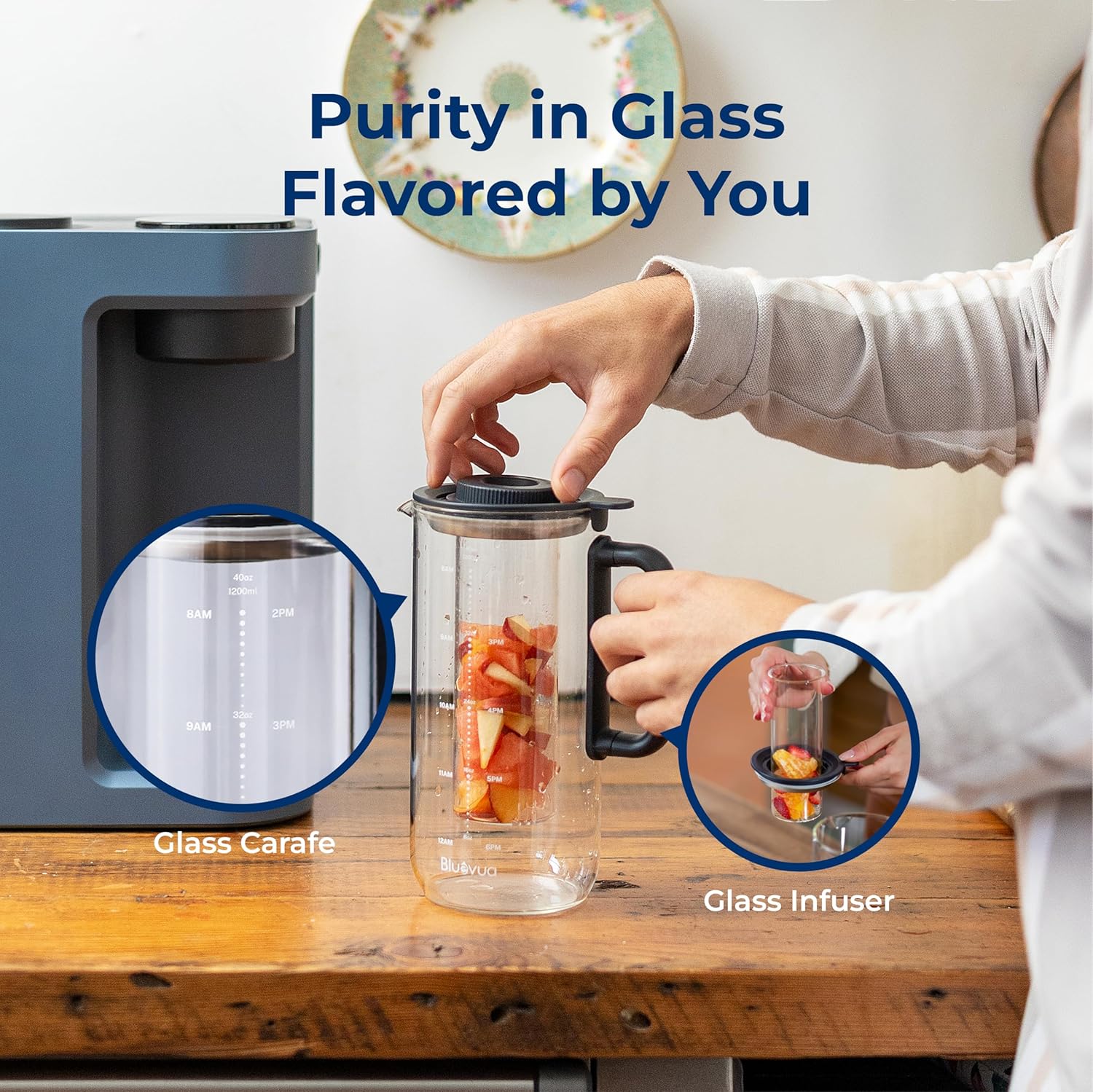 Bluevua RO100ROPOT-Lite(UV) reverse osmosis system countertop water purifier 7-stage purification