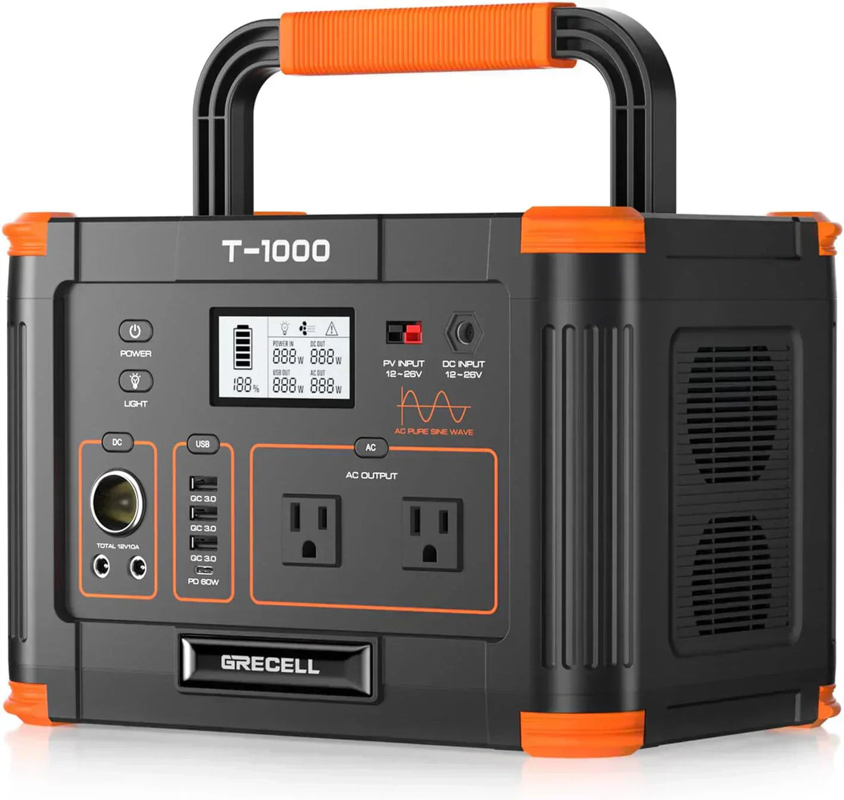 Portable Power Station 300W (Peak 600W) 230.88Wh Solar Generator 60W USB-C PD Output