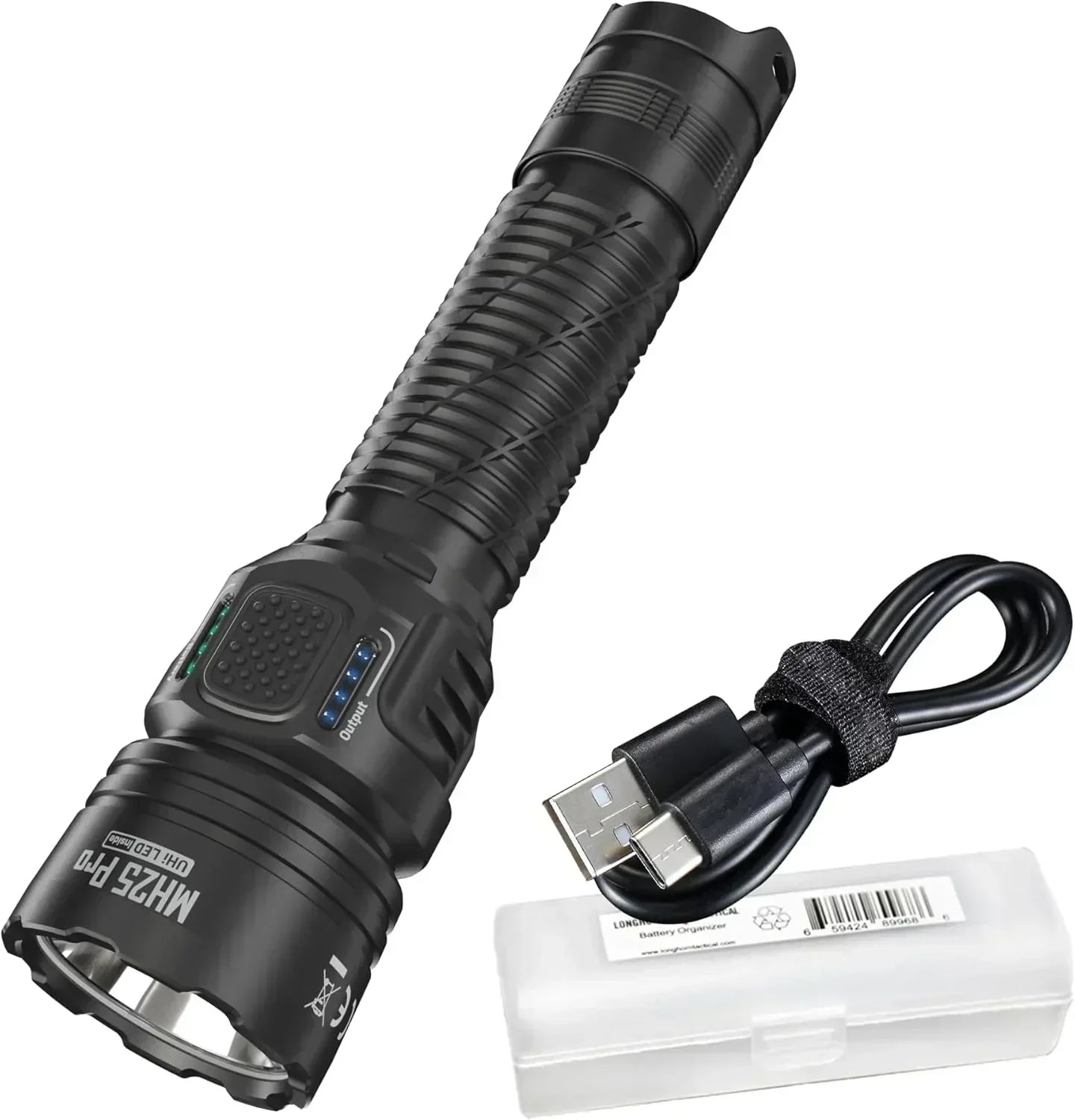 MH25 Pro 770 Yard Long Throw Flashlight 3300 Lumen USB-C Rechargeable Compact Duty Work Light
