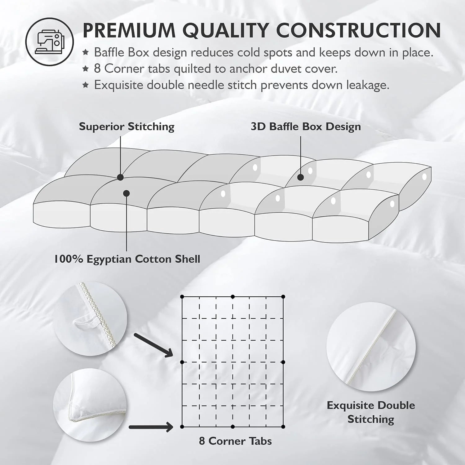 Baffle Box Design Comforter Duvet