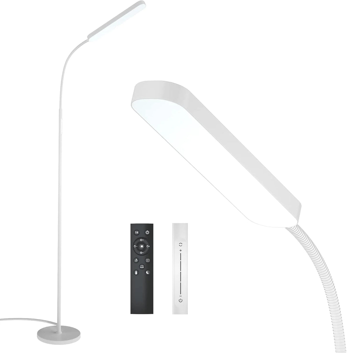 Dimmable LED Floor Lamp with Adjustable Color Temperature and Remote Control