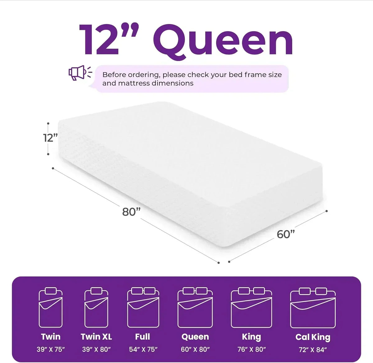 GAESTE 8-inch Fully Cooling Gel Memory Foam Mattress Mattress-in-a-Box