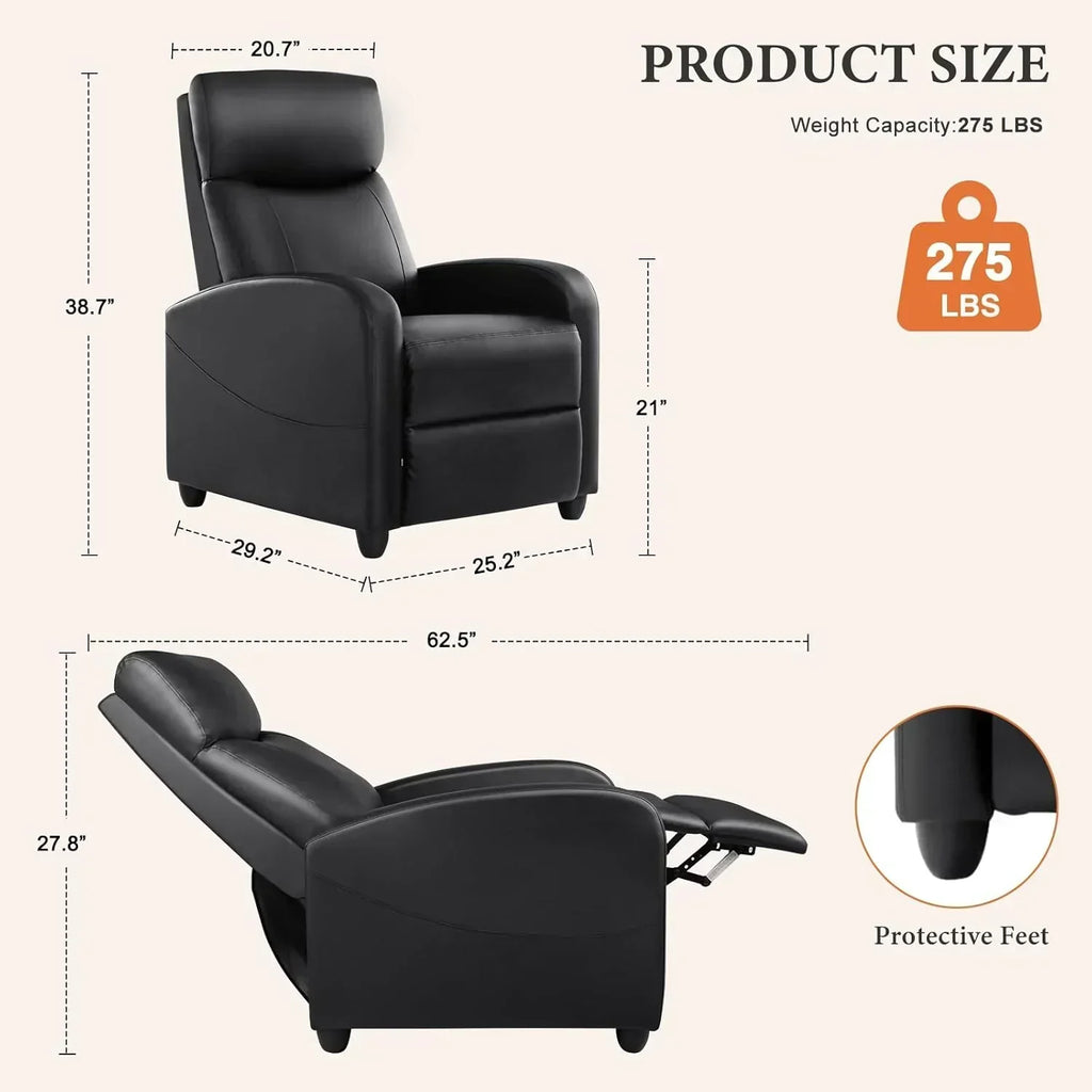 Sweetcrispy Massage Recliner Chair for Adults Adjustable Home Theater Seating