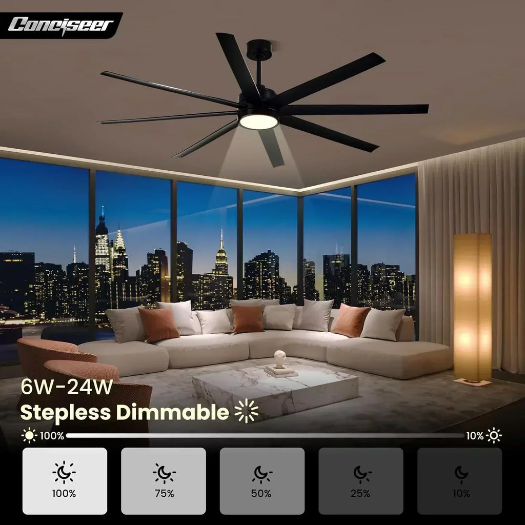 Modern ceiling fan 72 inch bedroom living room library cafe outdoor/industrial