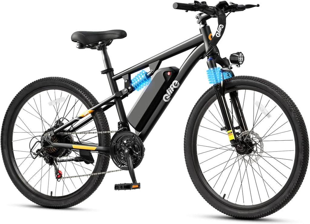 Qlife Racer Electric Bike for Adults - 21-Speed Mountain Lightweight Ebike