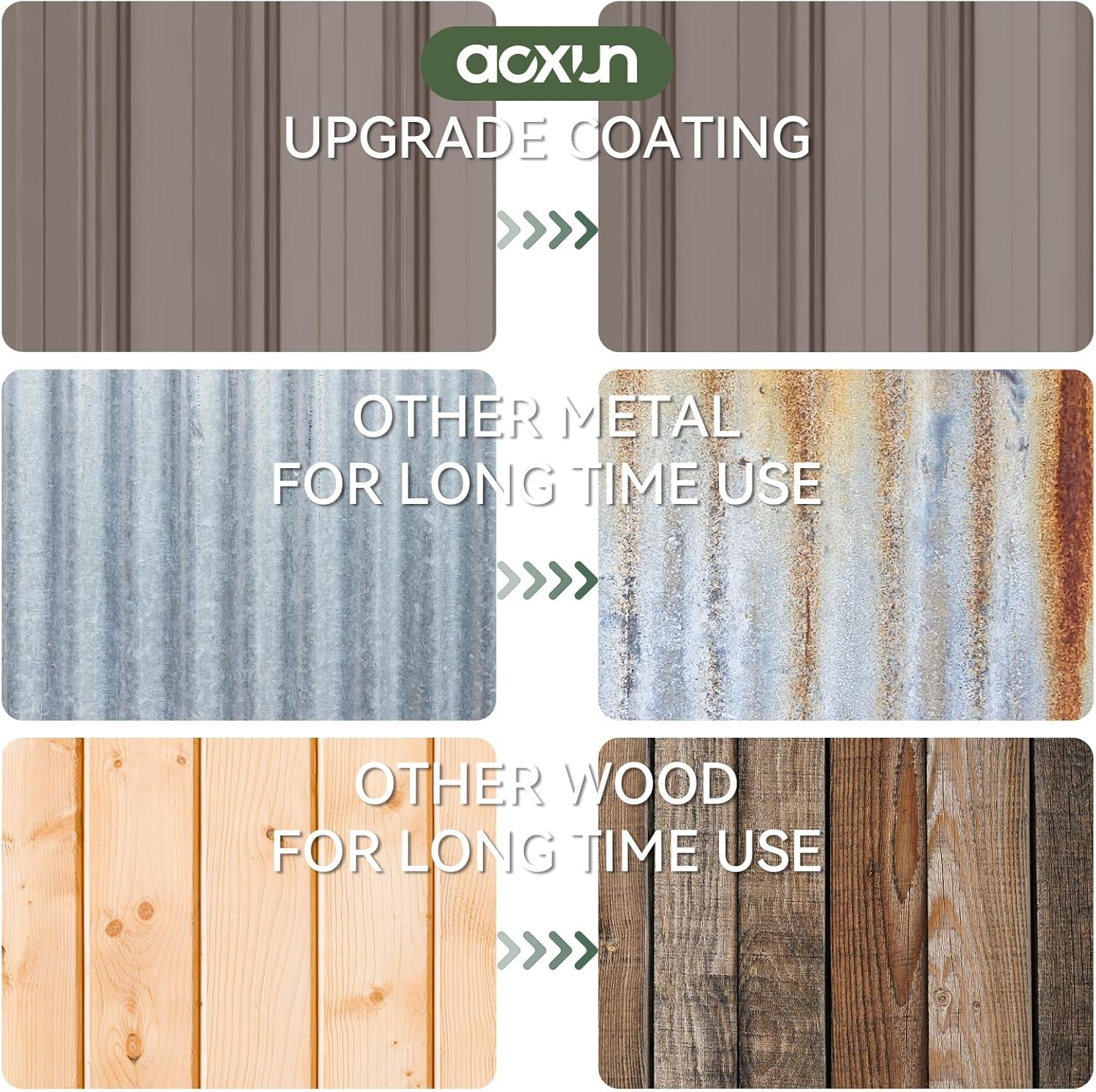 Aoxun 12x10 FT Shed Metal Outdoor Waterproof Storage Shed Steel Utility Garden Tool Shed with Door & Lock Outdoor Storage for Garden Patio Lawn Poolside, Brown