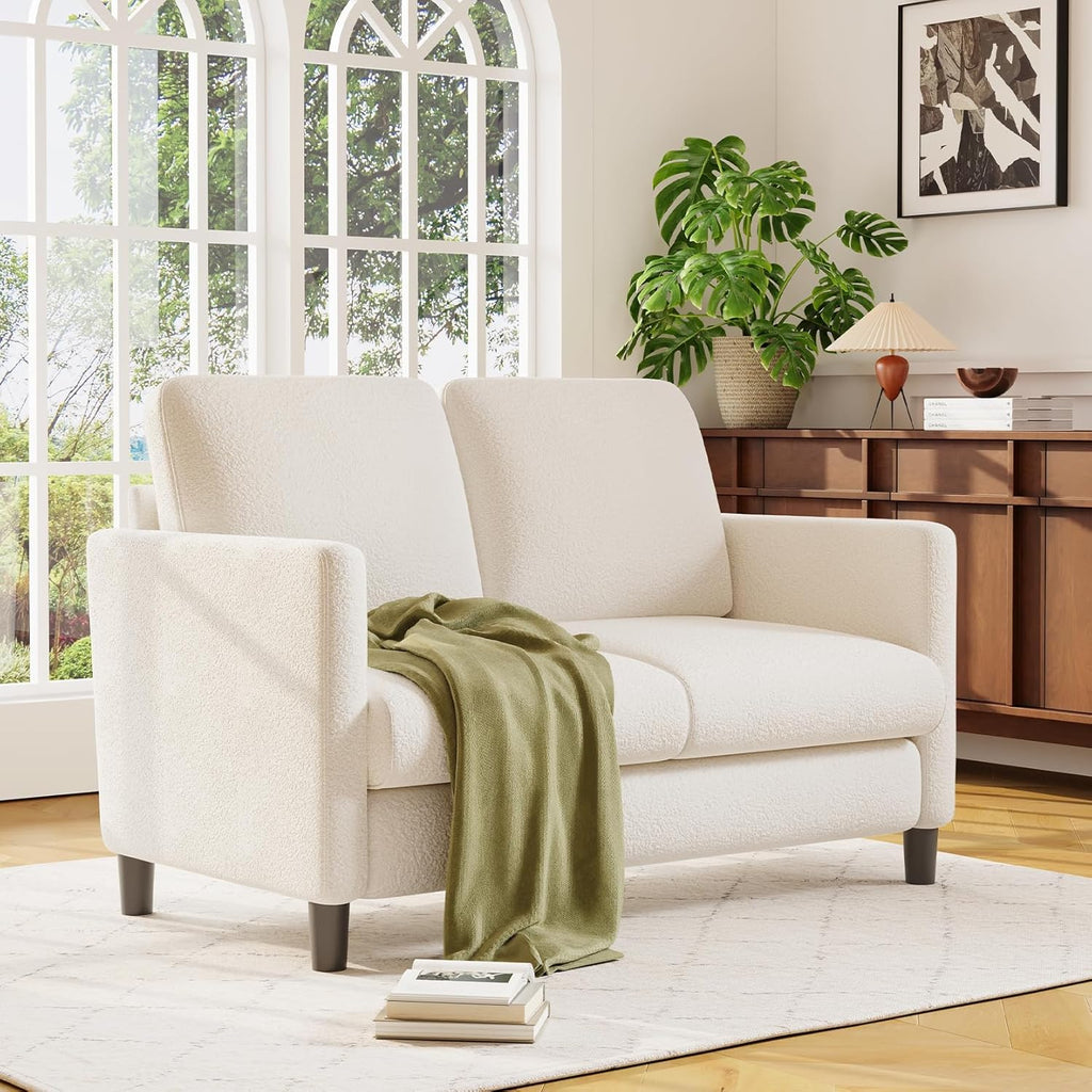 Loveseat Sofa 51 Love Seat Comfy Corduroy Small Loveseat Tool-Free Setup Couch