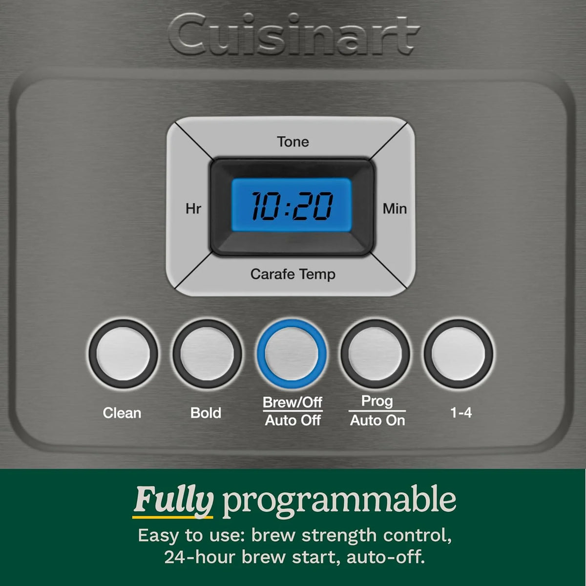 Cuisinart DCC-3200P1 Coffee Maker Fully Automatic with Brew Strength Control, 1-4 Cup Setting