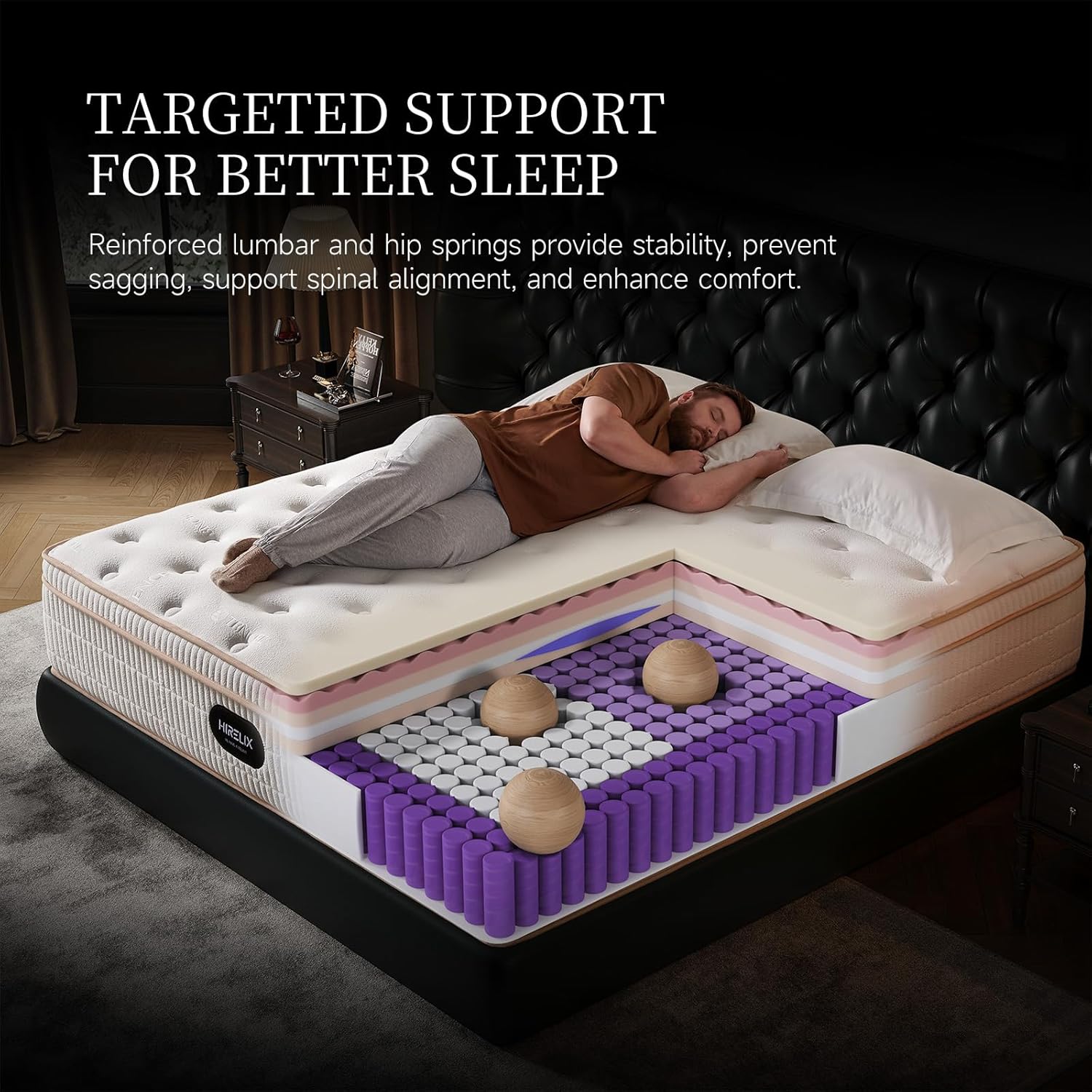 14 Inch Queen Hybrid Mattress, Cooling Gel Memory Foam & Zoned Pocket Coils, Pressure Relief, Motion Isolation, Breathable Bed in a Box, CertiPUR-US Certified