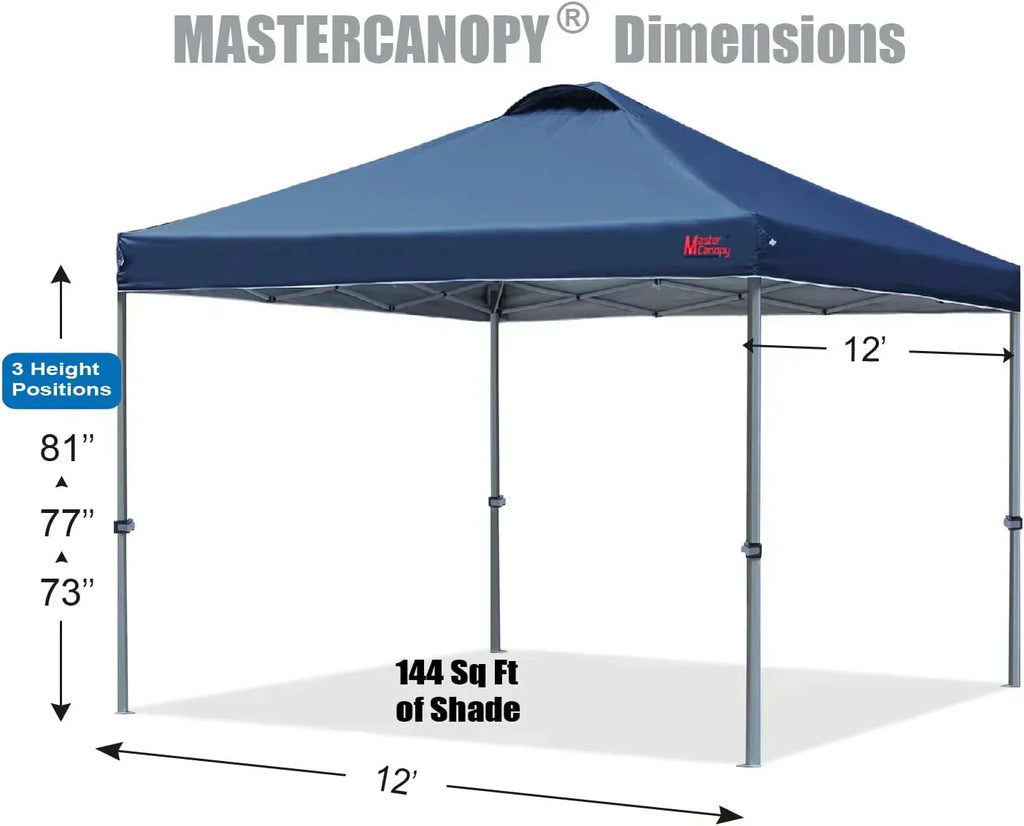 Durable Pop-up Canopy Tent with Roller Bag (10x10 Black)