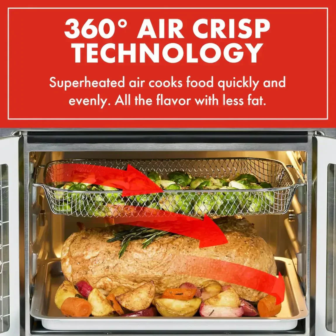 Emeril Lagasse 26 QT Extra Large Air Fryer Convection Toaster Oven with French Doors