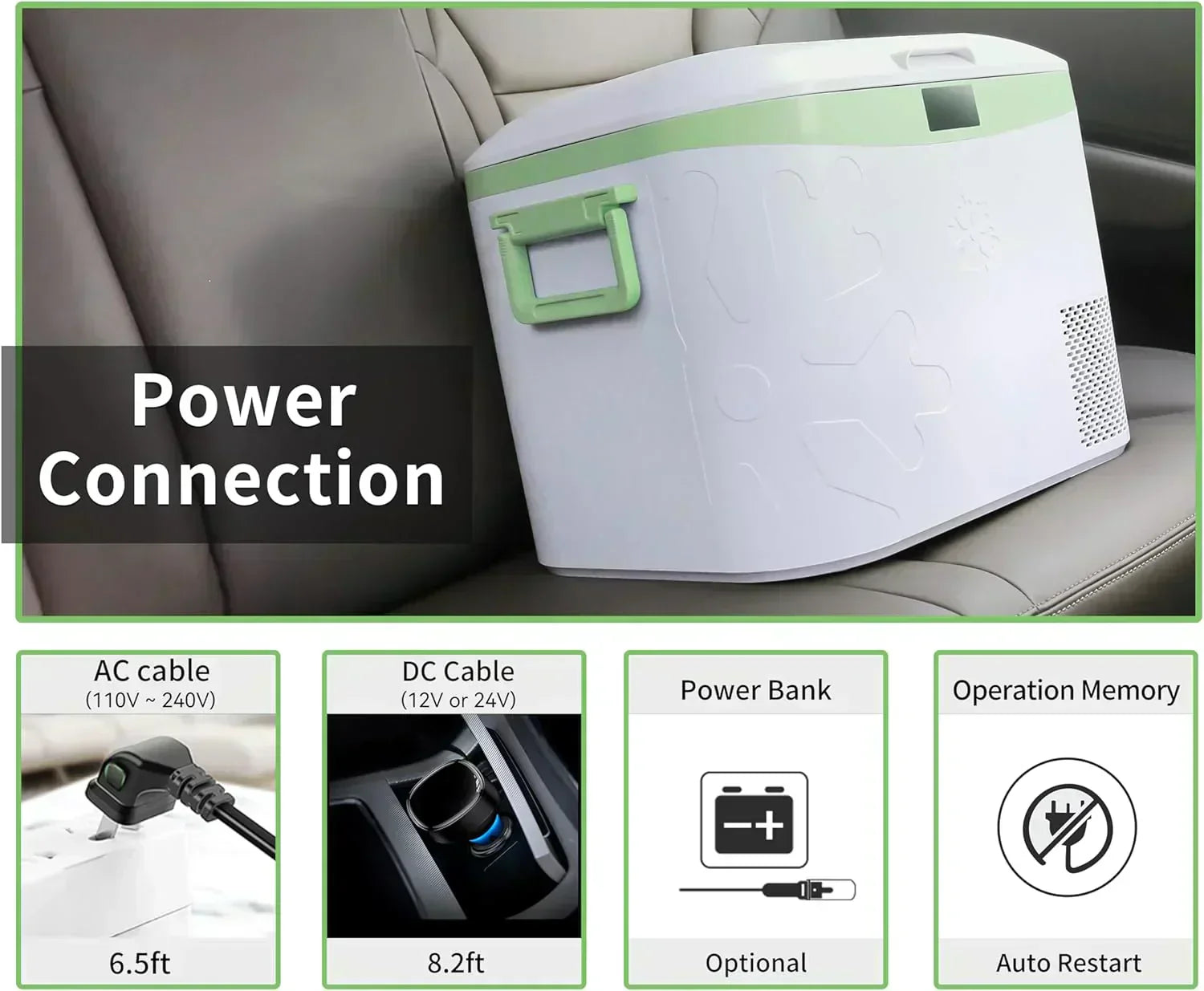 Car Fridge Portable 12 Volt Refrigerator 23 Quart (22 Liter) Freezer Compressor Cooler 12V/24V