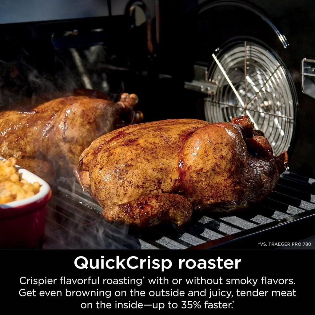 Ninja FlexFlame Grill and Smoker Electric Propane Grill Roaster BBQ Grill 5-in-1 Cooking System