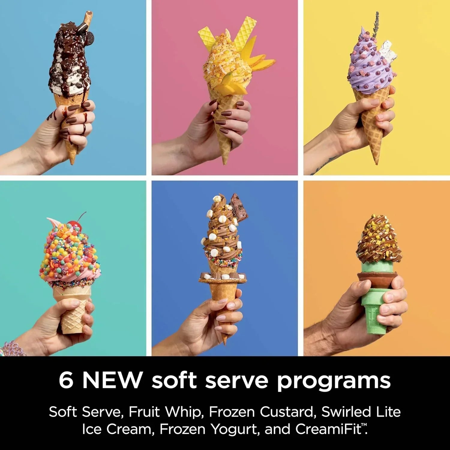 Ninja Swirl by CREAMi Ice Cream and Soft Serve Maker Frozen Yogurt Low Calories Program