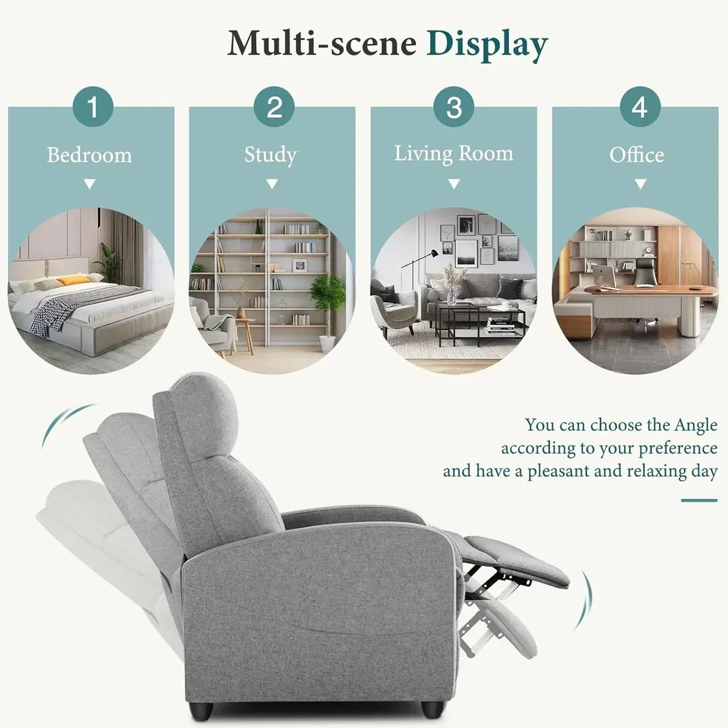 Swivel high-back rocking chair with footrest padded glider baby chair with comfortable deep seat