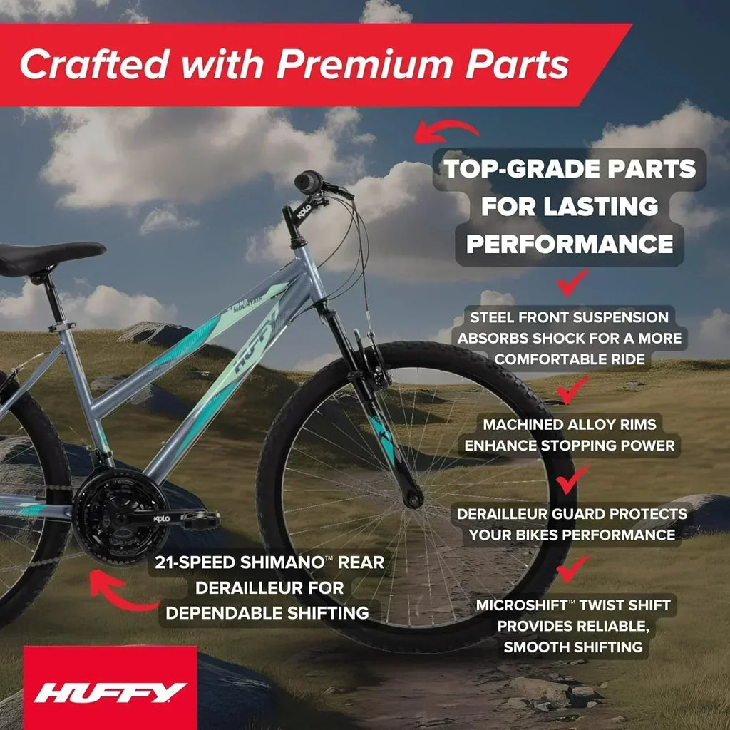 Huffy Stone Mountain Hardtail Mountain Bike for Boys/Girls/Men/Women 20/24/26 Sizes