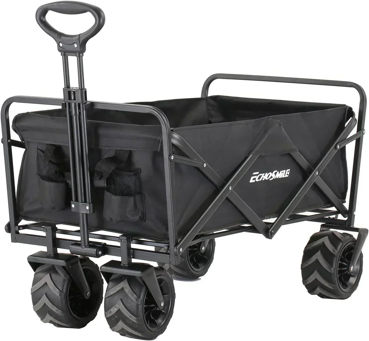 Heavy Duty 350 lb Capacity Foldable Caravan Outdoor Folding Camping Caravan Portable Grocery Cart
