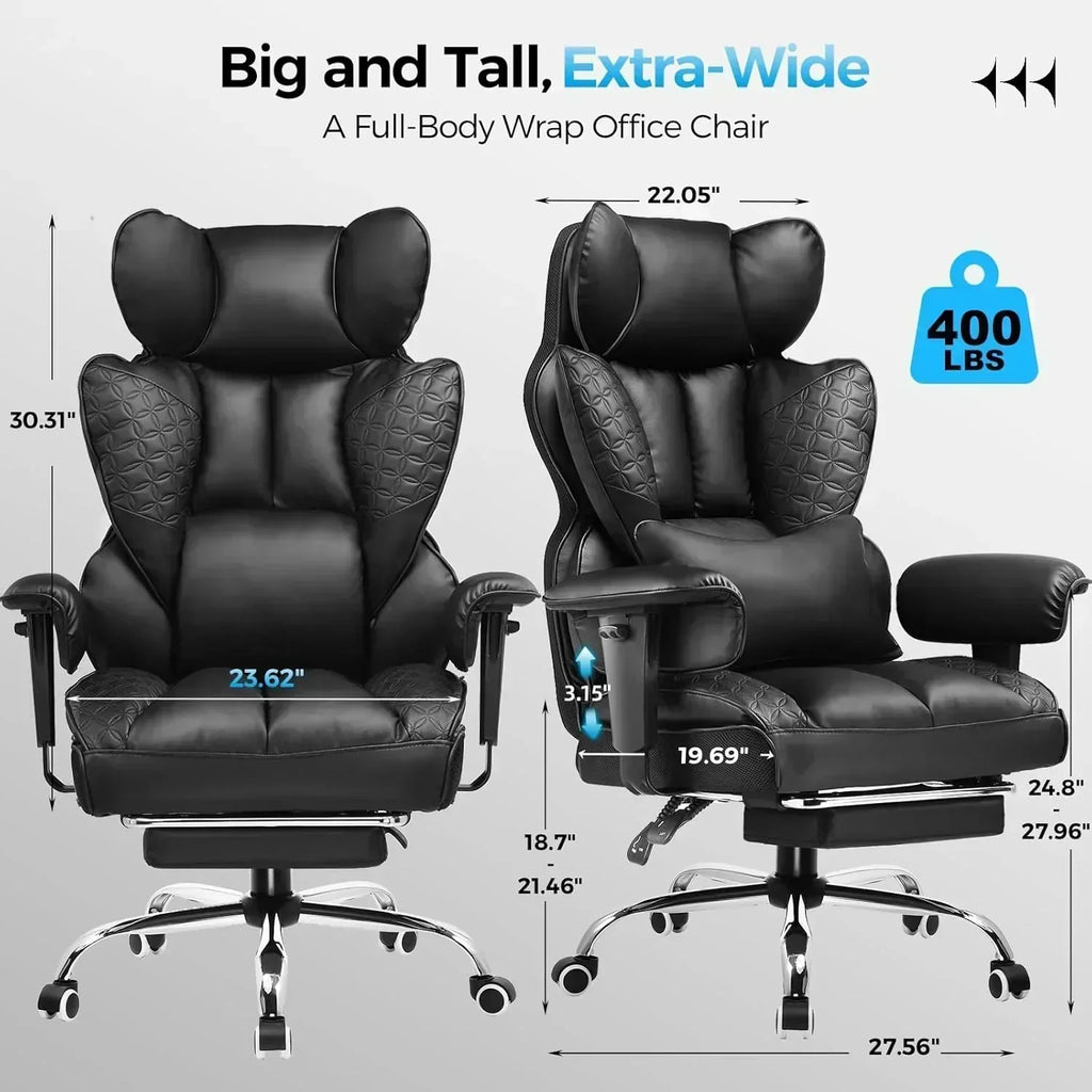 Large Tall Gaming Chair 400 lb Heavy Duty Office Chair