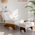 MAXYOYO Accent Chair with Ottoman Adjustable Backrest Tufted Chair Upholstered Lounge Chair