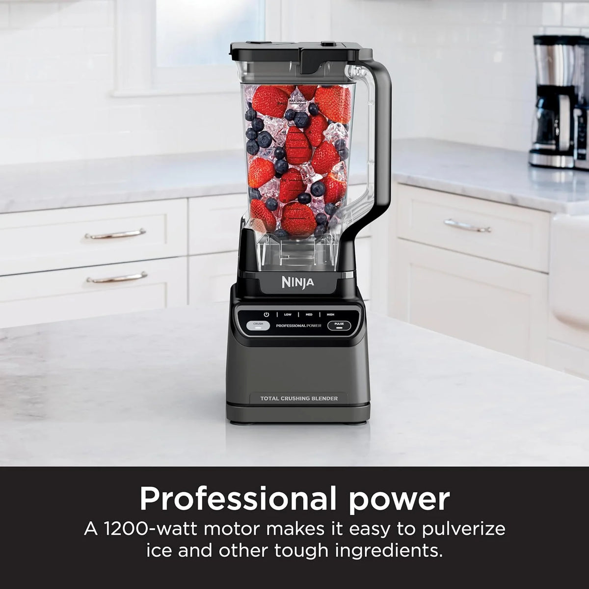 Ninja BL610 Professional 72 Oz Countertop Blender with 1000-Watt Base and Total Crushing Technology for-Smoothies, Ice and Frozen Fruit, Black