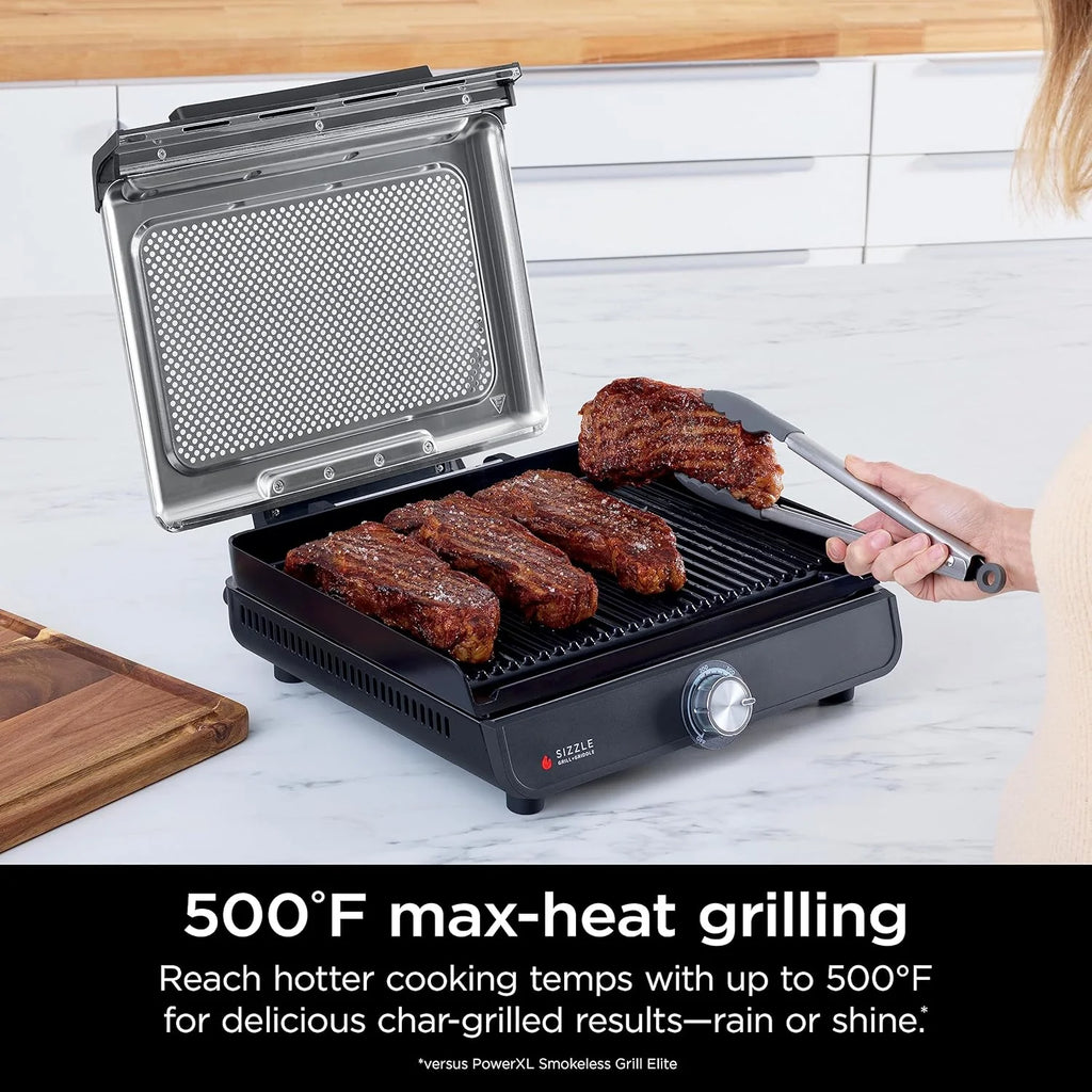 Griddle and Indoor Grill 14�?Electric Grill For Steak Burgers Salmon Veggies Pancake Griddle
