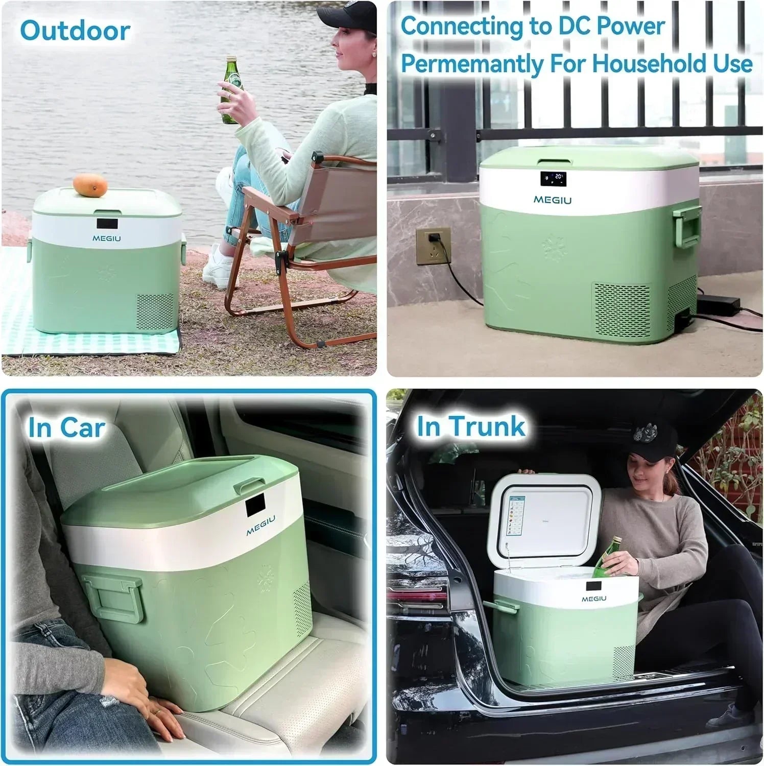 Car Fridge Portable 12 Volt Refrigerator 23 Quart (22 Liter) Freezer Compressor Cooler 12V/24V