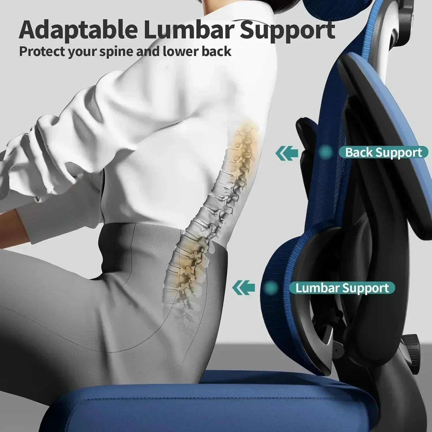 Office Chair Ergonomic Desk Chair 330 lbs Home Mesh Desk Chair Comfortable Gaming Chair