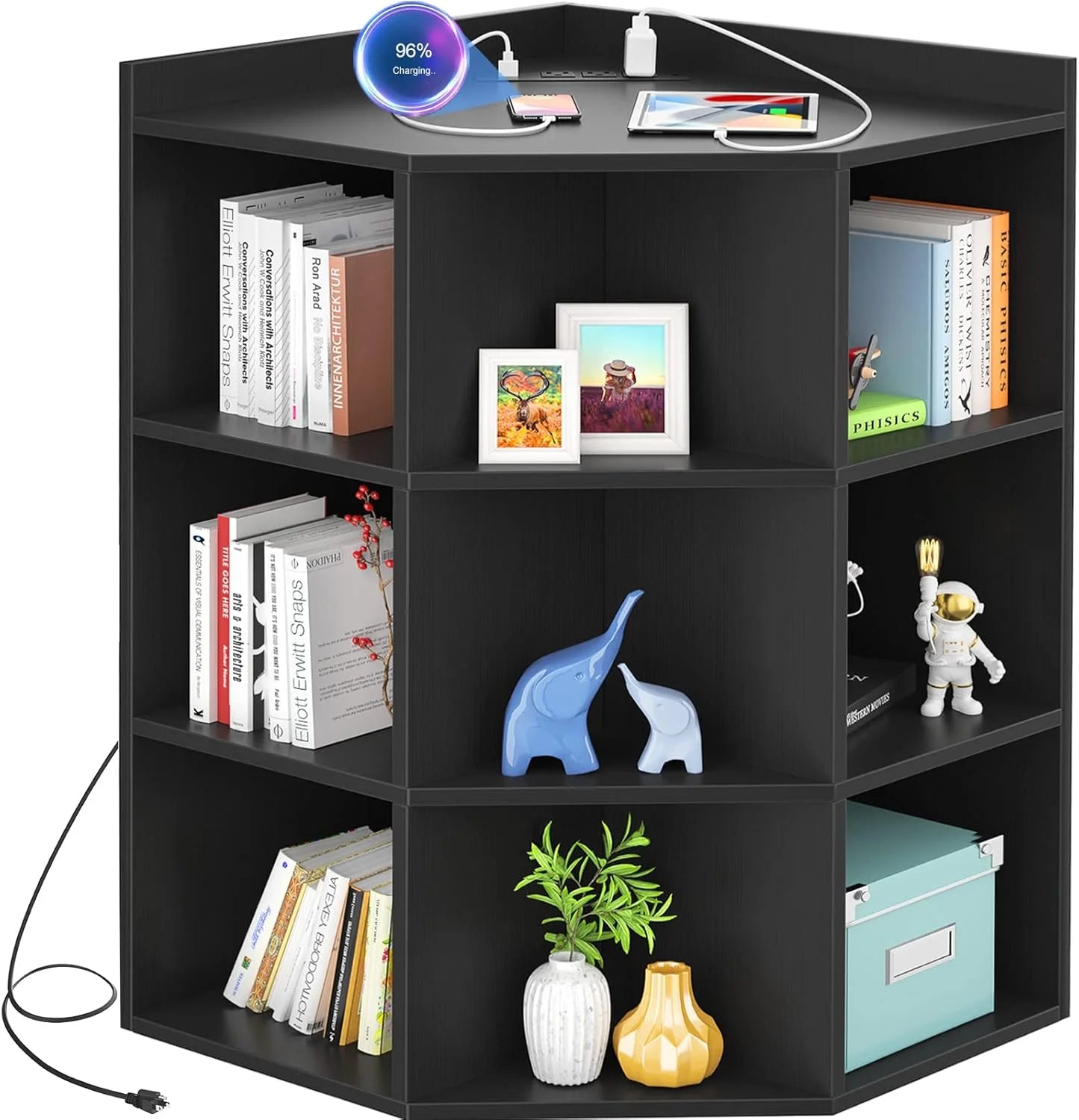 Aheaplus Corner Cabinet Corners Cube Toy Storage for Small Space