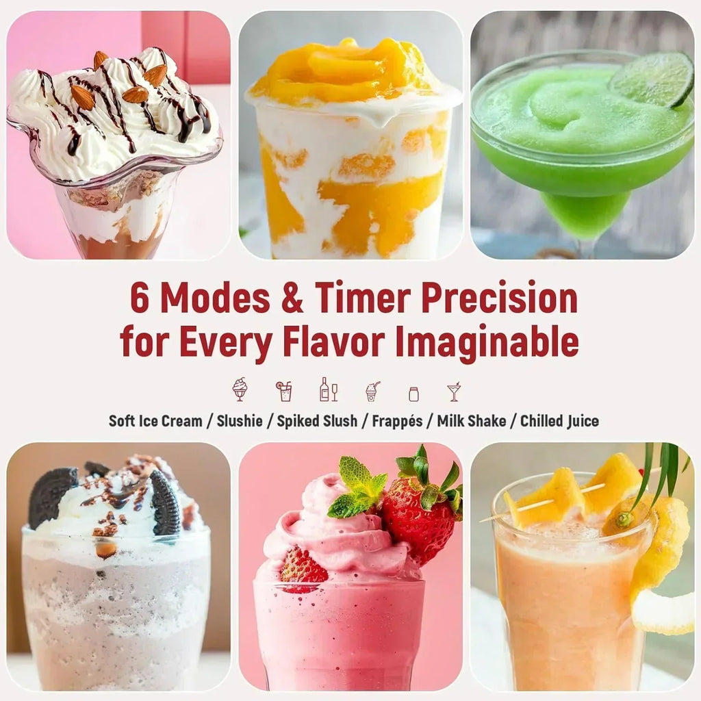 Slushie Machine No Ice Needed All-in-One Slushy Maker for Home Real-Time Temp Display