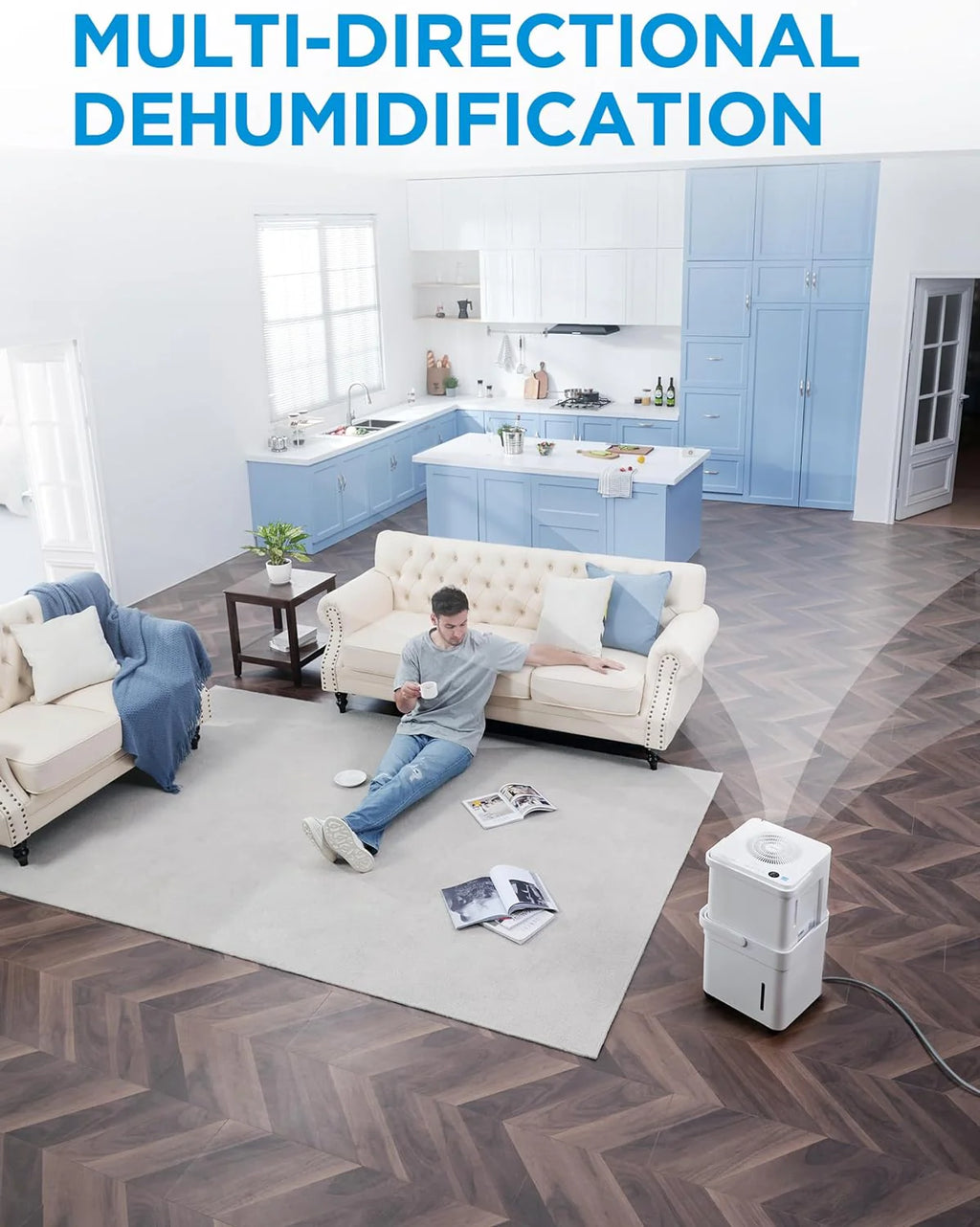 Midea Cube 35 Pint Dehumidifier for Basement and Rooms at Home for up to 3,500 Sq. Ft., Smart Control, Compatible with Alexa (White), Drain Hose Included, ENERGY STAR Most Efficient 2023