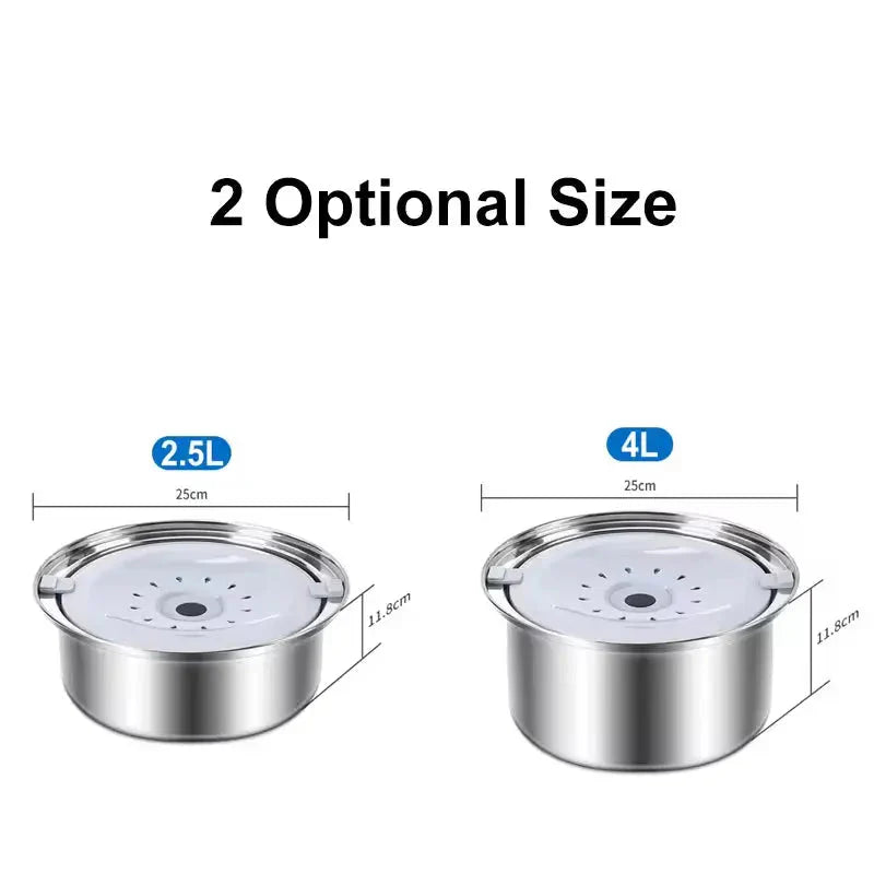Stainless Steel No Spill Dog Water Bowl with Float Plate for Travel and Car Use