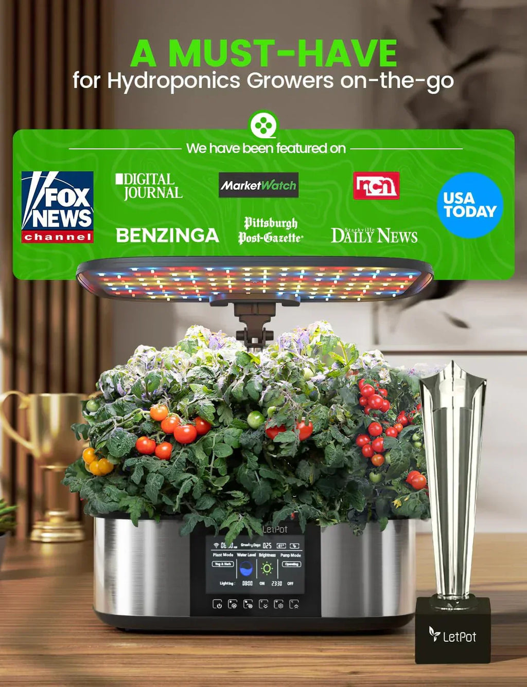 Hydroponic Planting System 12 Indoor Smart Herb Garden Set Indoor Garden App and WiFi Control