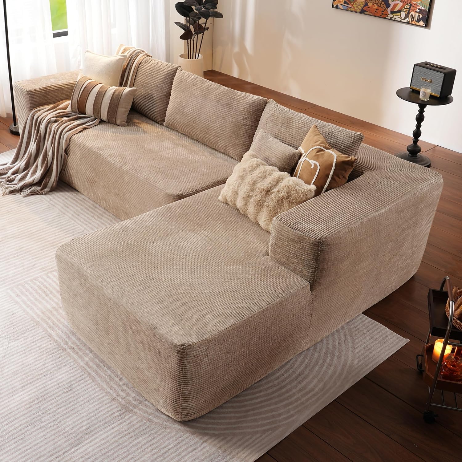 Ovios 104 Cloud Section Sofa L-shaped lounge chair, modern modular sofa