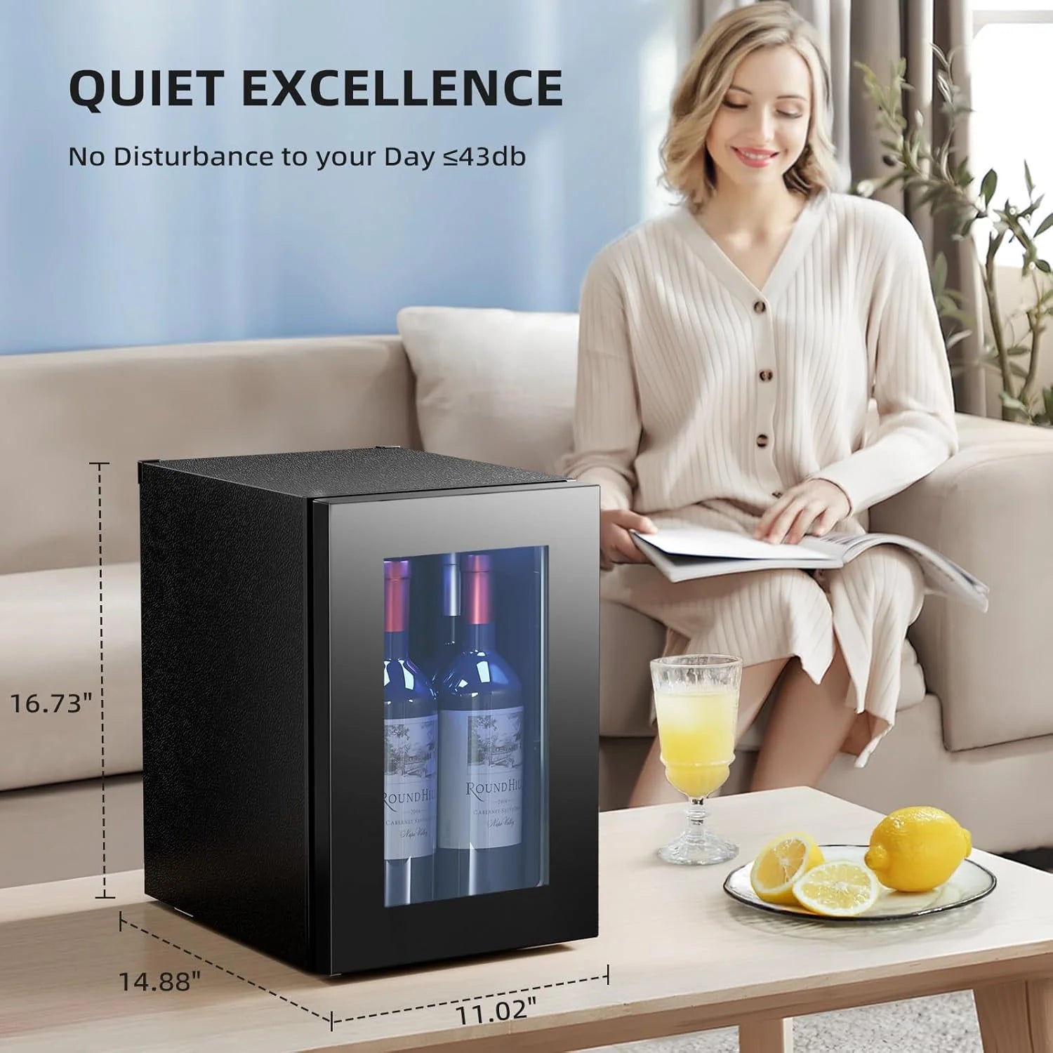 Antarctic Star 26 Bottle 130 Can Wine Cooler Cabinet Beverage Refrigerator Mini Wine Cellar