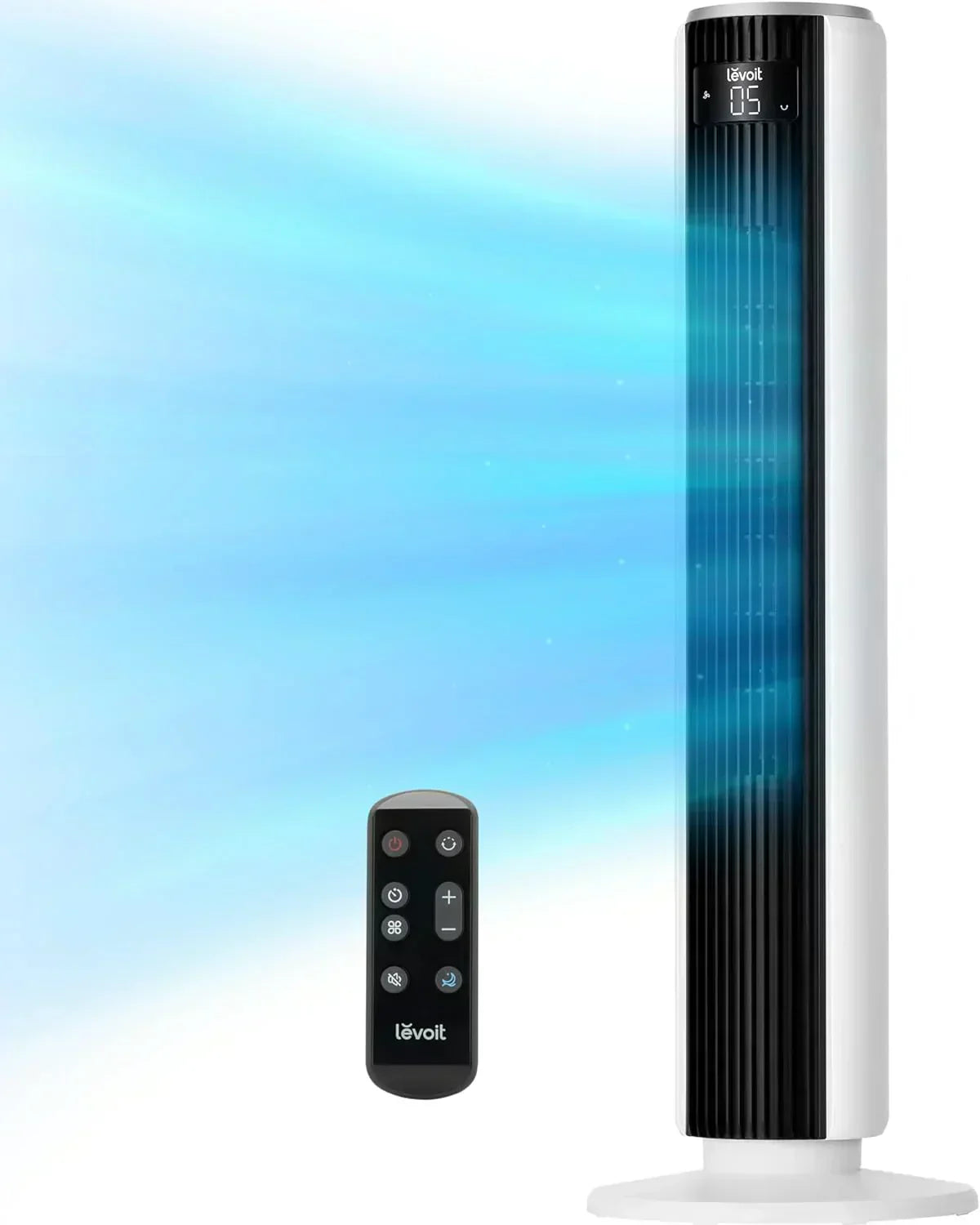 LEVOIT Tower Fan for Bedroom Standing Fan with 28dB Quiet for Sleep Remoter 12H Timer