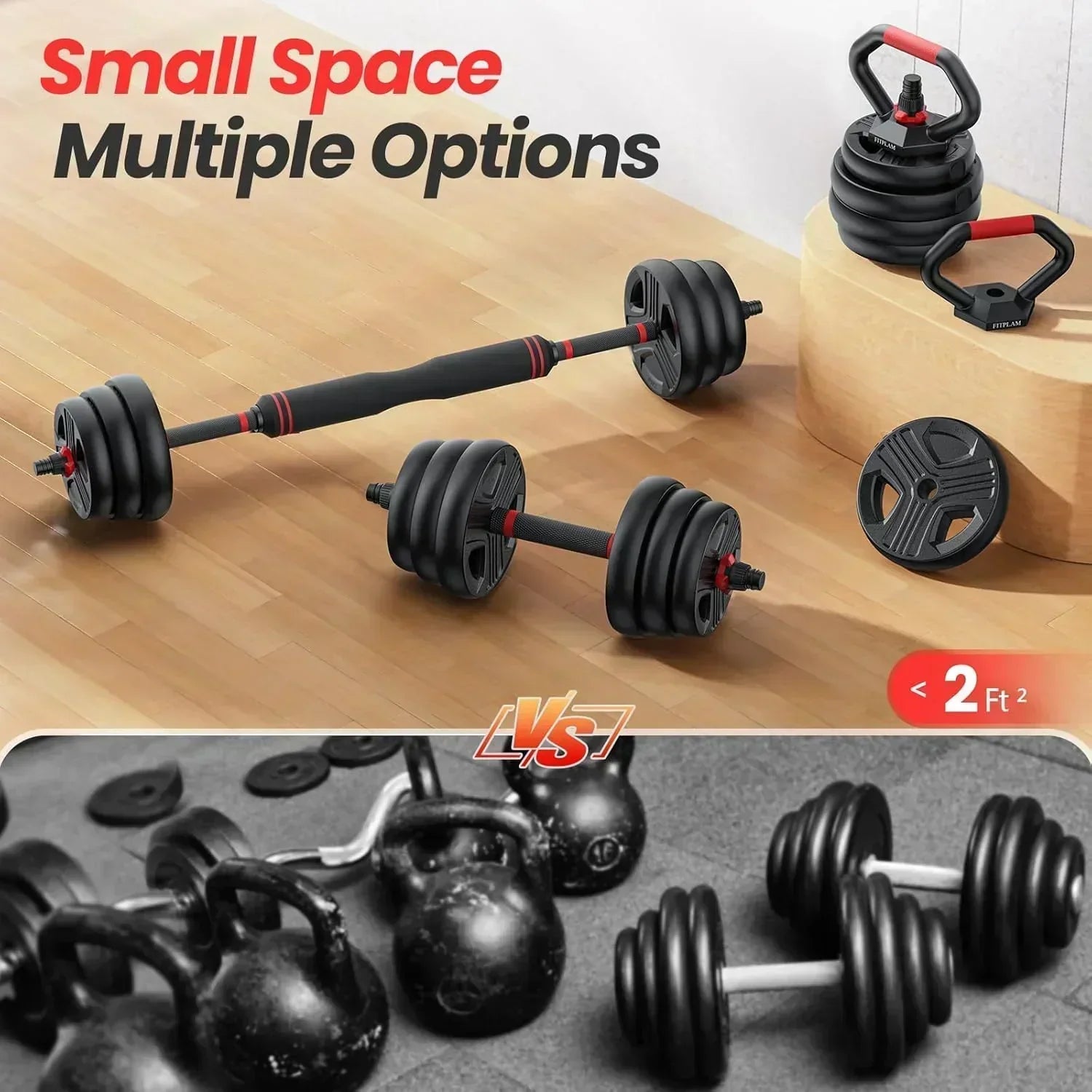 Adjustable dumbbell kit with upgraded nuts Barbell push-up stand push-up stand