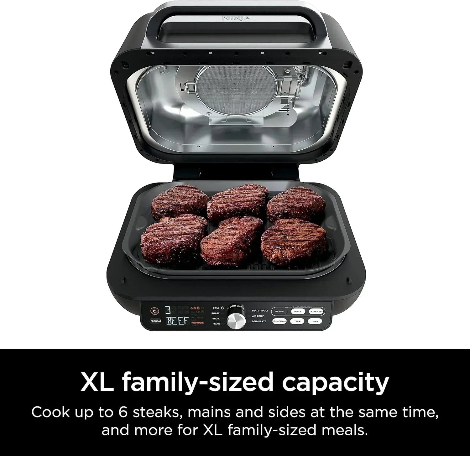 Ninja Foodi Smart XL 6-in-1 Indoor Grill with Air Fry Bake Roast Broil and Dehydrate