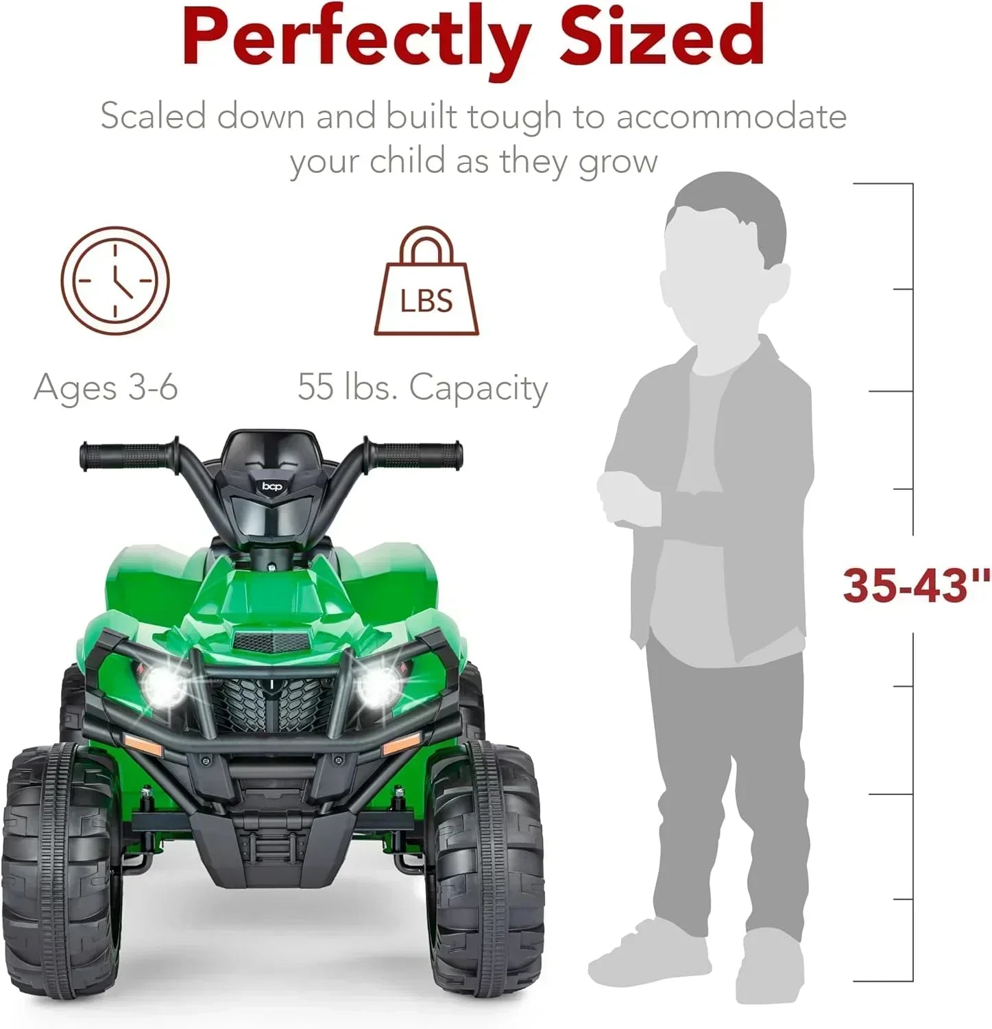 Best Choice Products 12V Kids Ride-On Electric ATV 4-Wheeler Quad Car Toy Bluetooth Audio