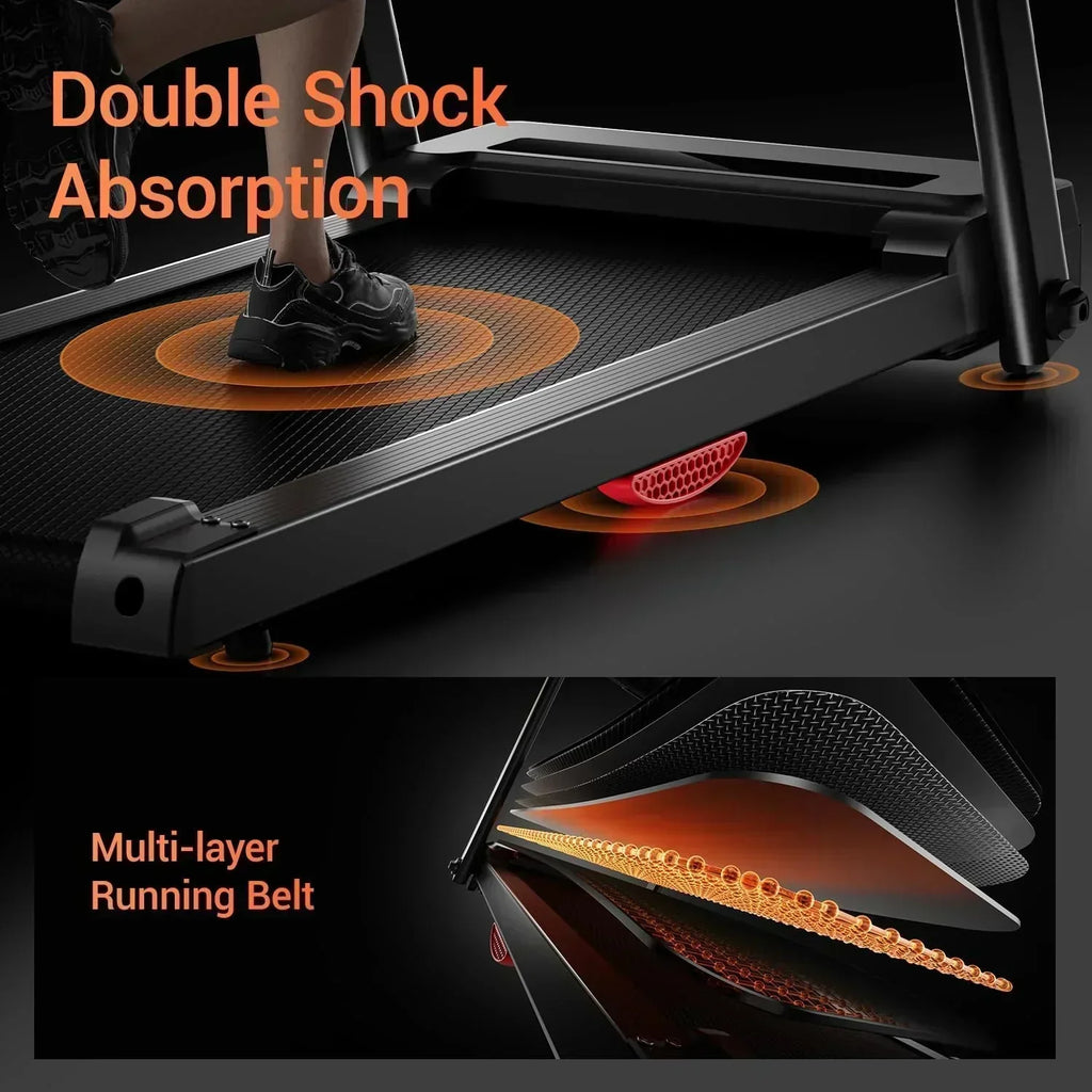 Home Treadmill 15% Incline Treadmill 3.0 hp Quiet Brushless Dual Cushion System