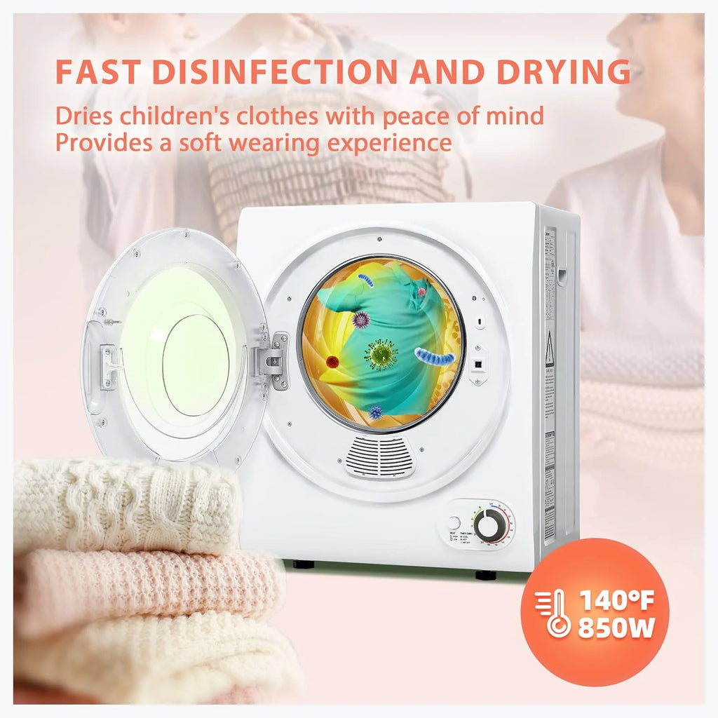 Euhomy 110V Portable Clothes Dryer 850W Compact Laundry Dryers 1.5 cu.ft