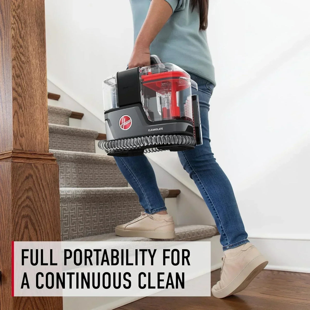 Hoover CleanSlate Plus Portable Carpet Upholstery Spot Cleaner with Powerful Suction