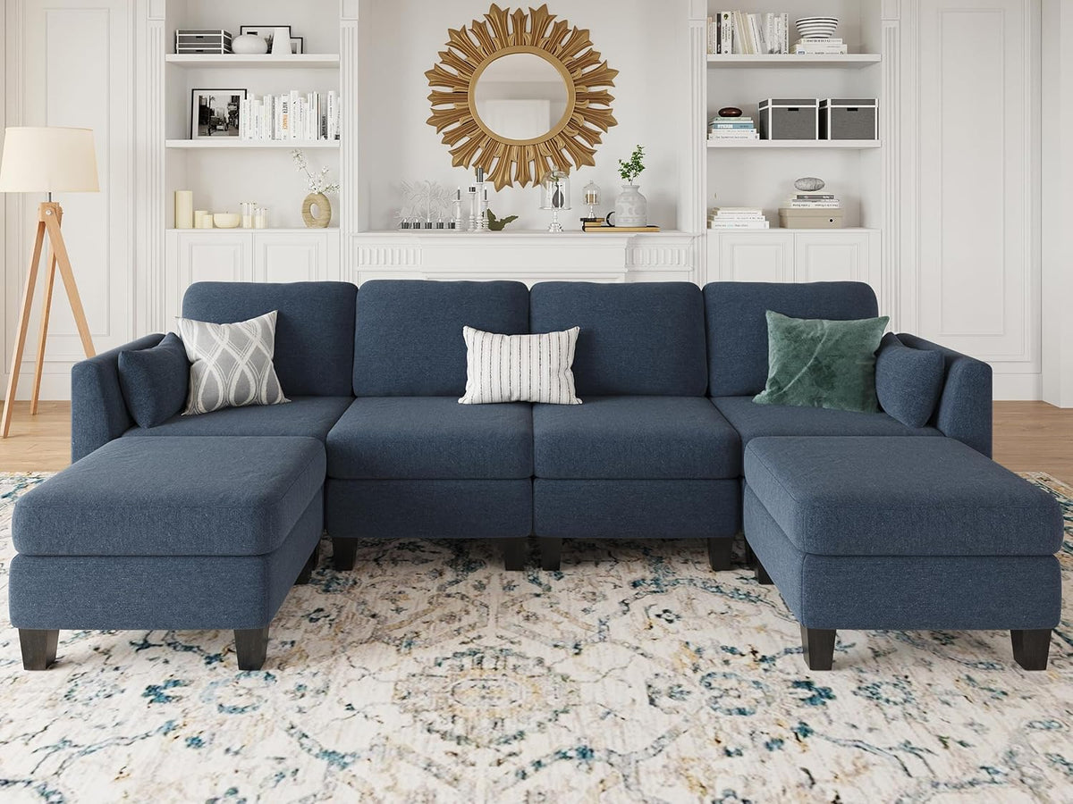 Modular Sectional Sof Convertible U Shaped Sofa Couch with High Density Memory Foam