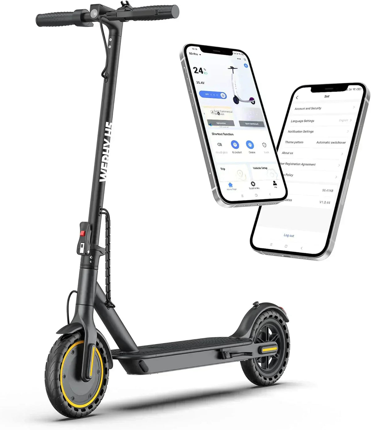 Electric Scooter 350W/500W Motor Top Speed 19/22 mph Max 16/23/28Miles Ranges Foldable E Scooter
