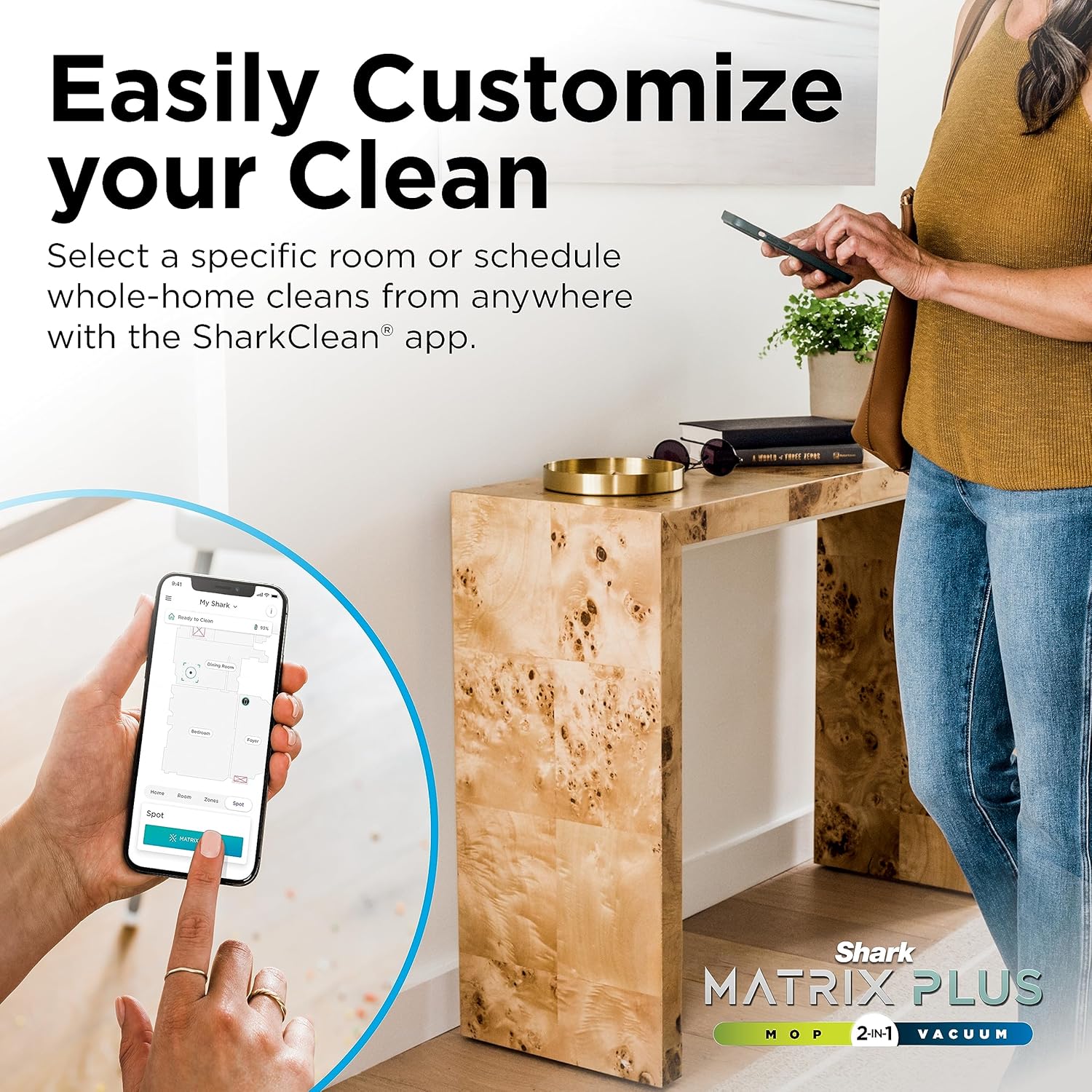 Robotic vacuum cleaner Voice Control Robot Vacuum with Matrix Clean Navigation Home Mapping