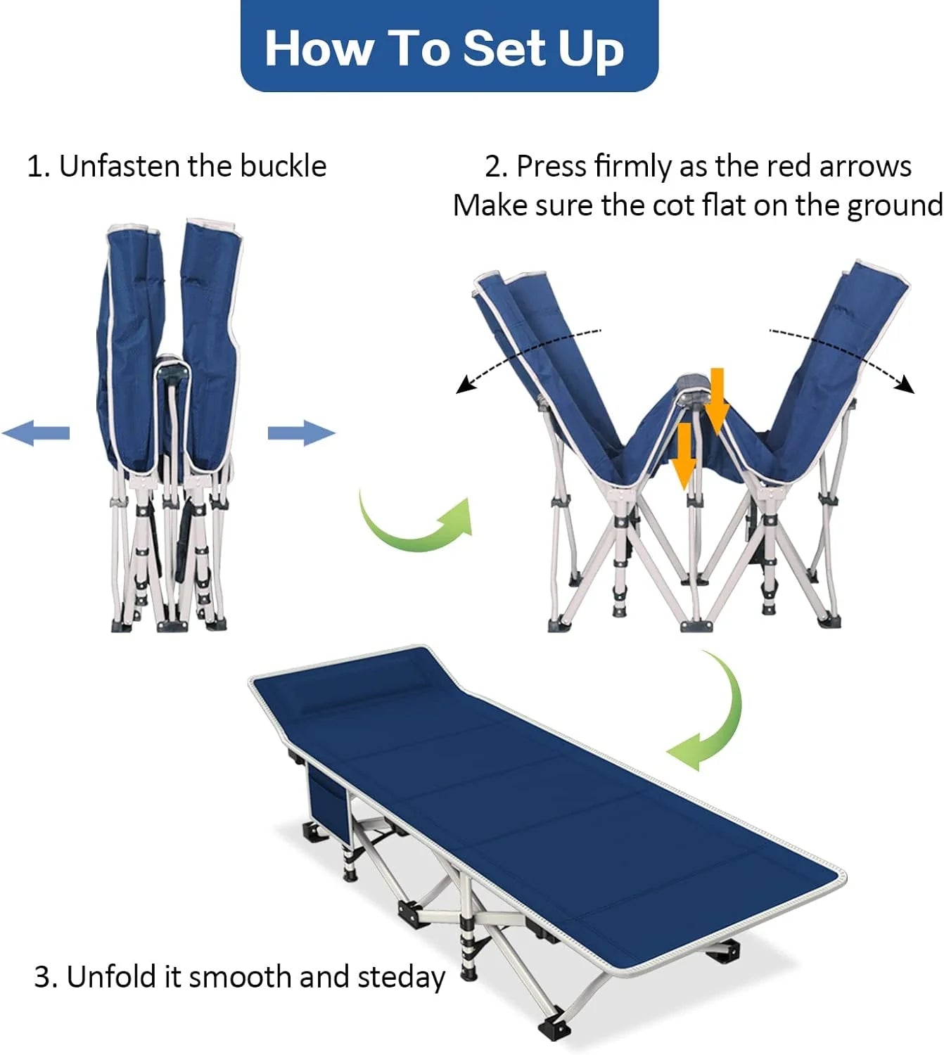 2 Pack Camping Cot with Mattress Comfortable Sleeping Cot Camping Cots for Adults 2 Person Folding Cot Heavy Duty Cots for Sleeping with Carry Bag Outdoor Indoor Home Vacation